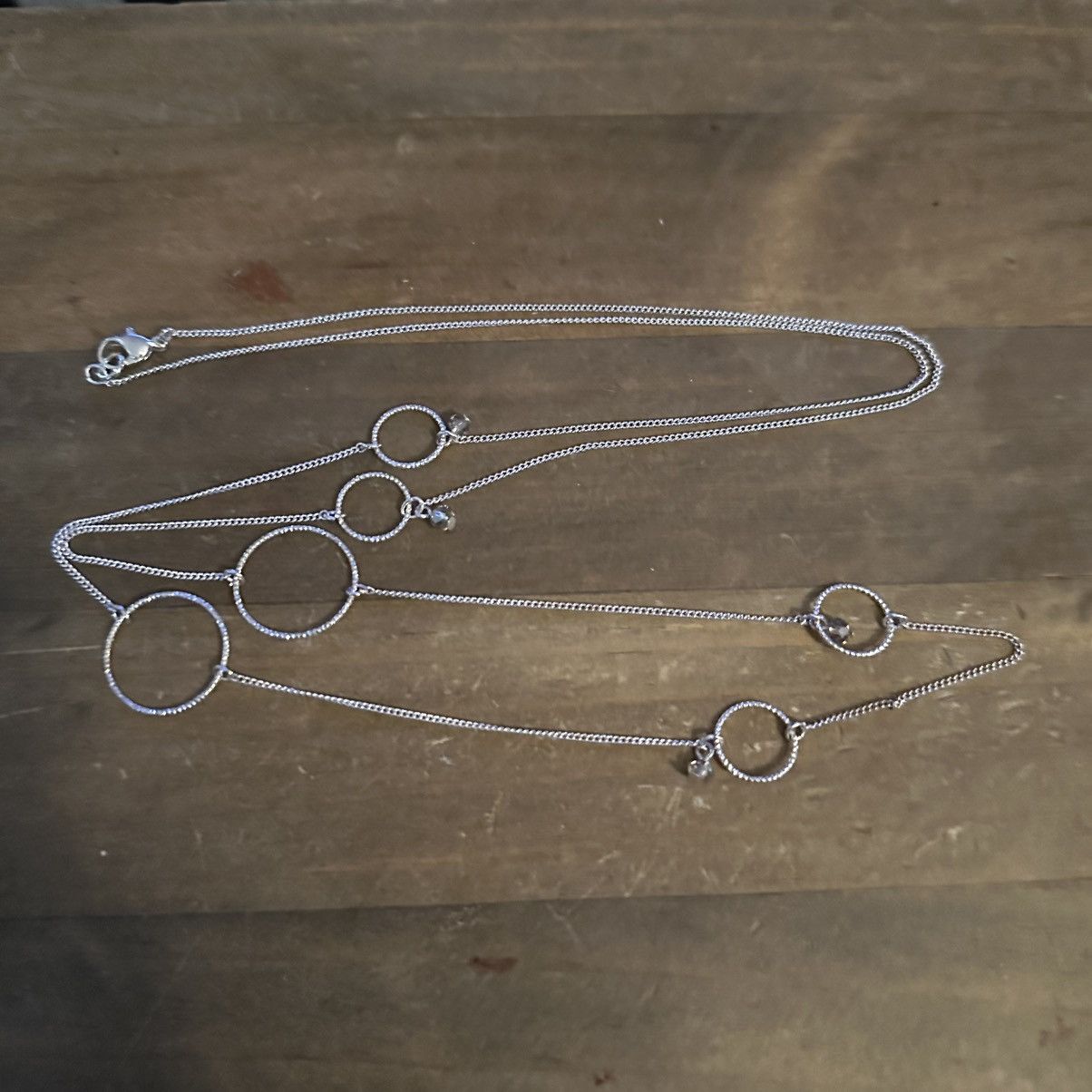 Other Silver tone stationed circle link necklace Size ONE SIZE - 2 Thumbnail