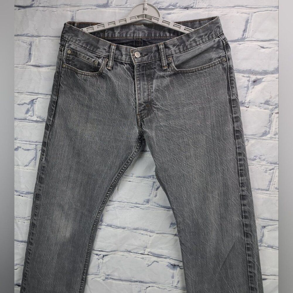Levi's Levi's 514 Men's Jeans Gray Acid Straight Fit Size 33x32 33 Size US 33 - 3 Thumbnail