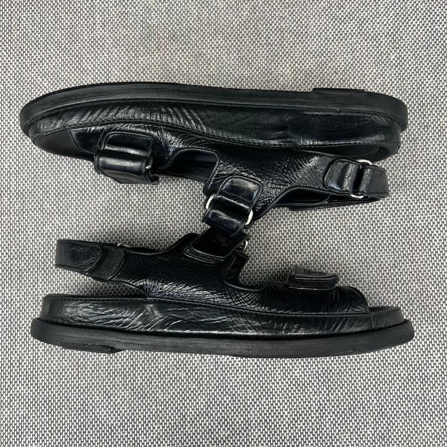 Chanel Chanel Women's Velcro Sandals 38 Near New Original Box Size US 7.5 / IT 37.5 - 2 Thumbnail
