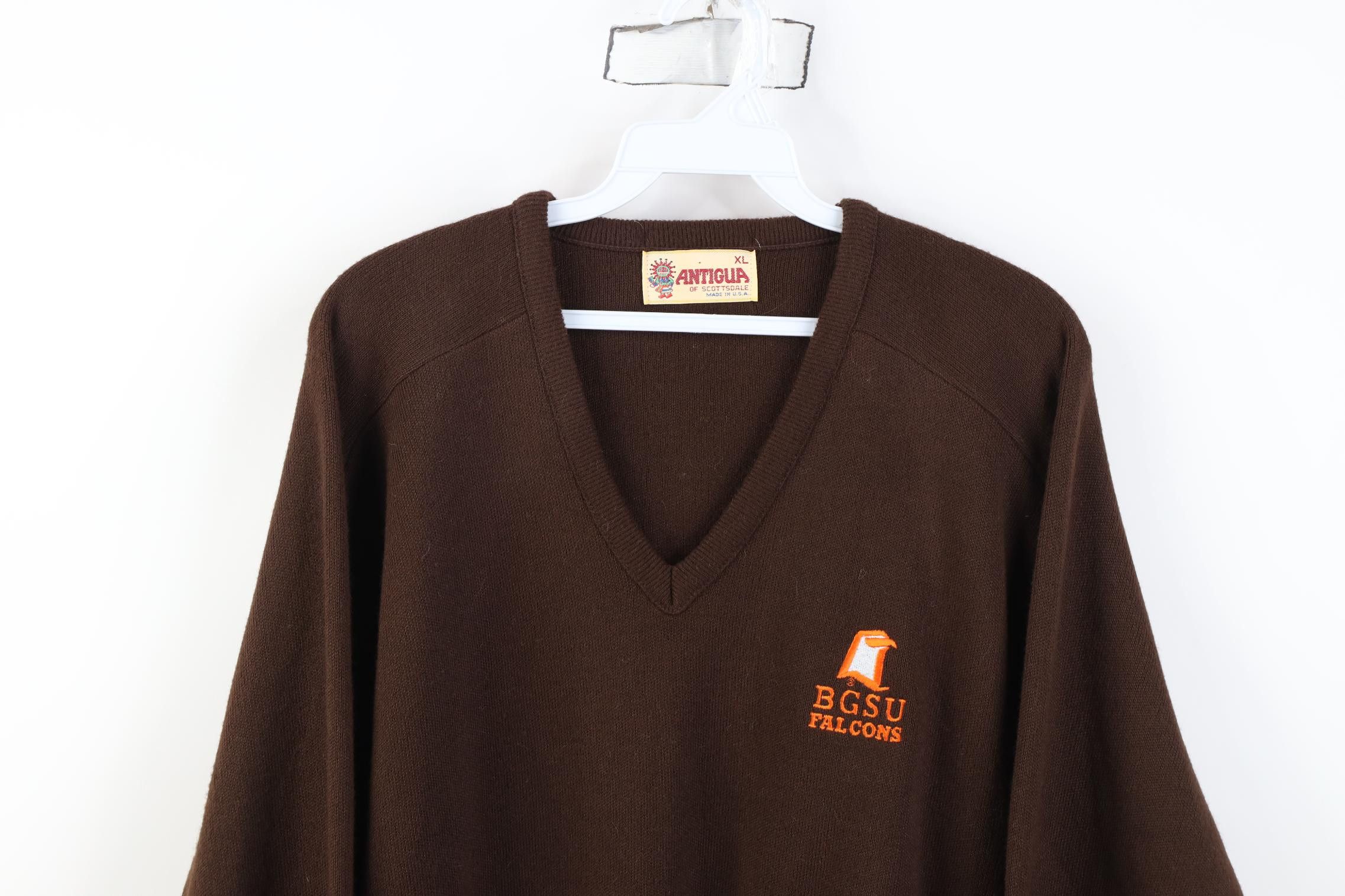 Vintage Vintage 70s Bowling Green State University V-Neck Sweater Size US XL / EU 56 / 4 - 2 Thumbnail