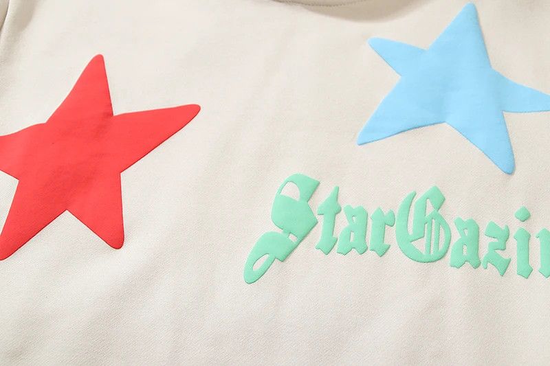 Japanese Brand Graffiti Stars Letter Foam Baggy Fleece Hoodies Size US M / EU 48-50 / 2 - 6 Thumbnail