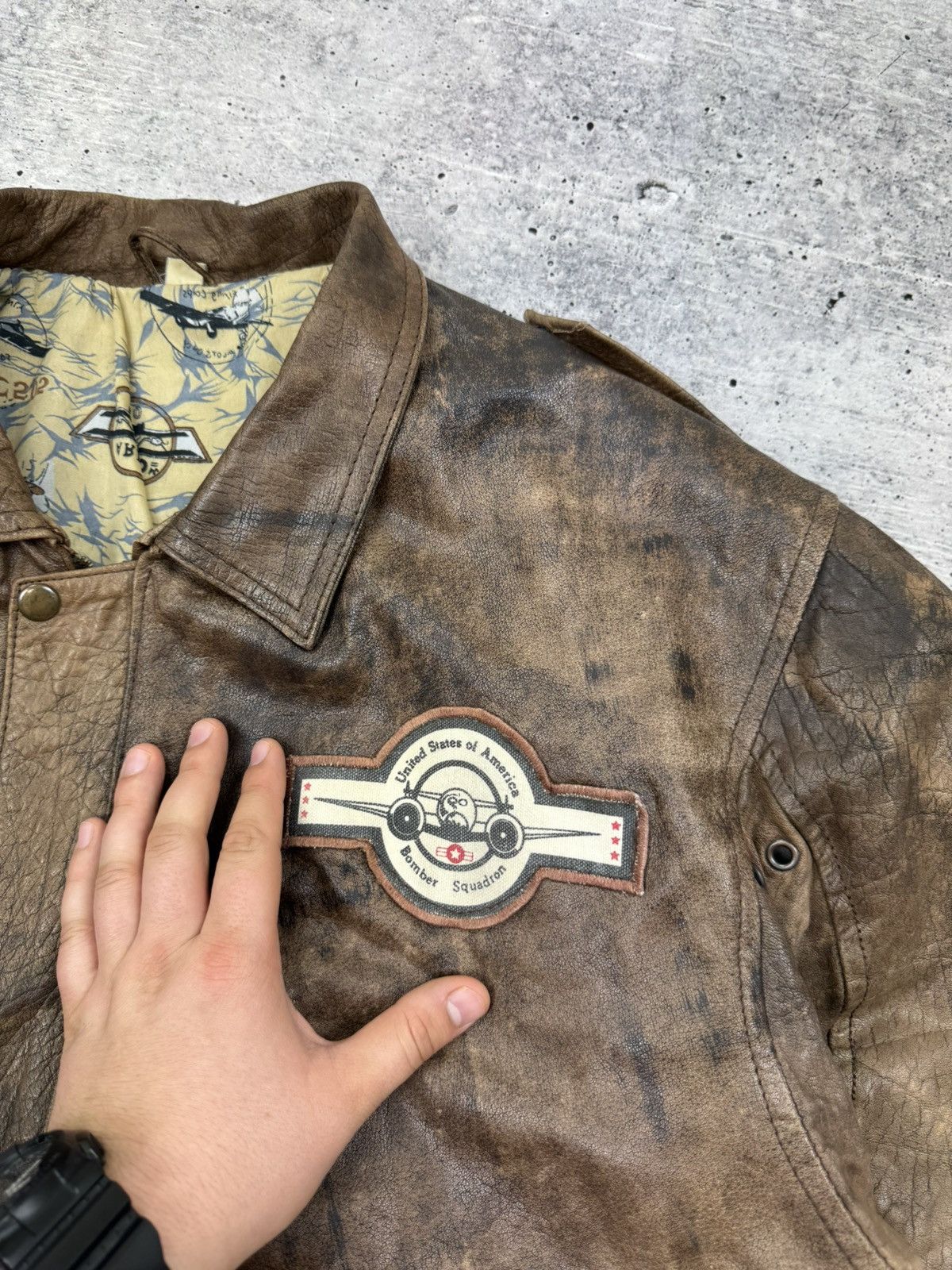 Genuine Leather Genuine Leather Top Gun Aviator USA Vintage Leather Jacket Size US L / EU 52-54 / 3 - 12 Thumbnail