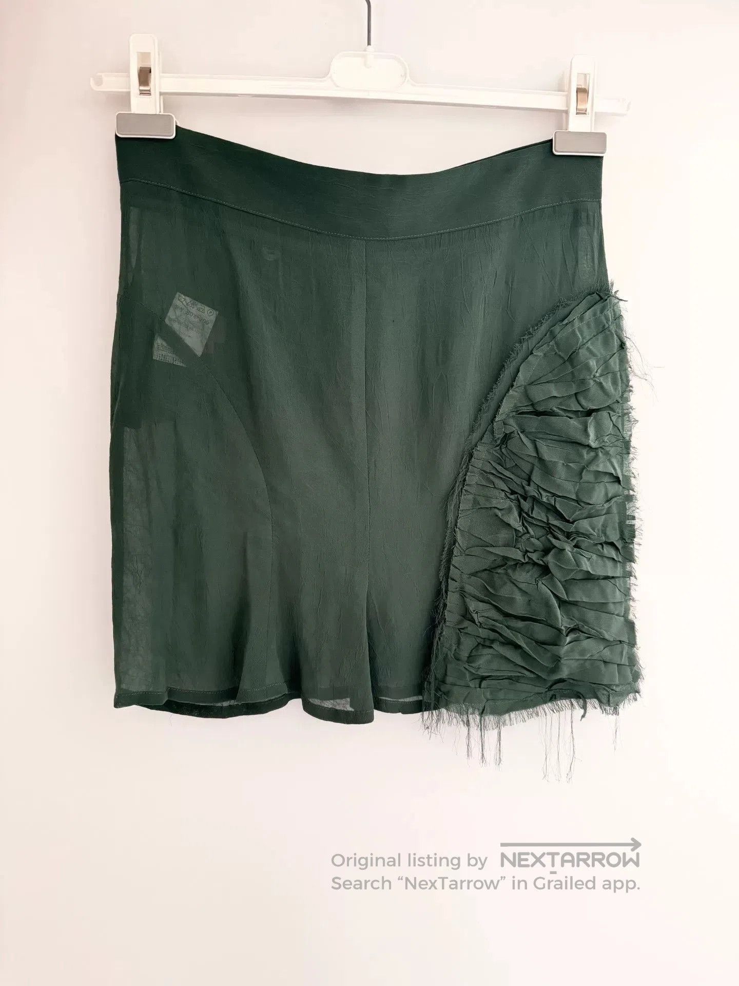 Yohji Yamamoto Yohji Yamamoto Ruffled Green Skirt. Size 24" / US 00 / IT 34 - 4 Thumbnail