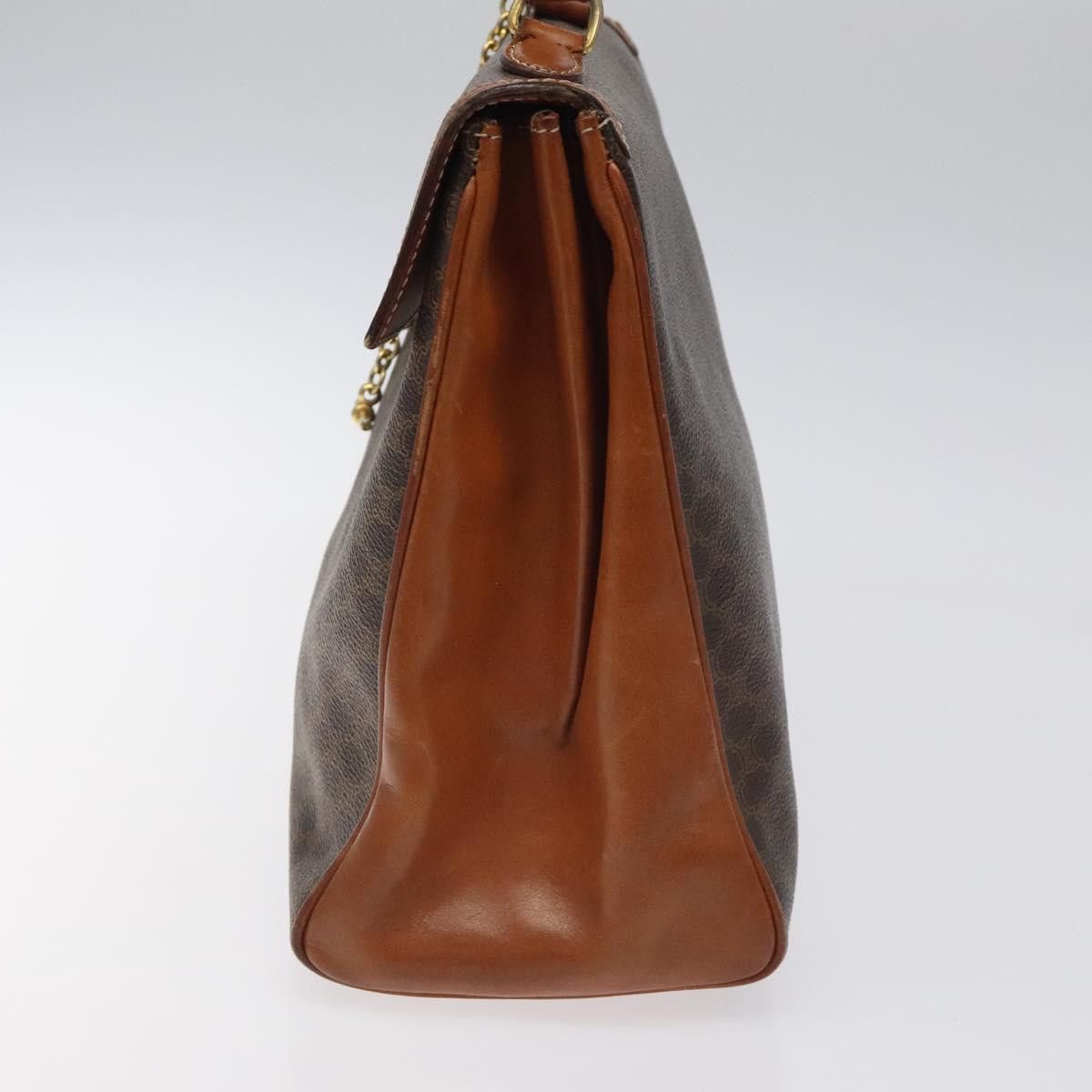 Celine CELINE Macadam Canvas Hand Bag Pvc Leather Brown Gold Size ONE SIZE - 5 Thumbnail