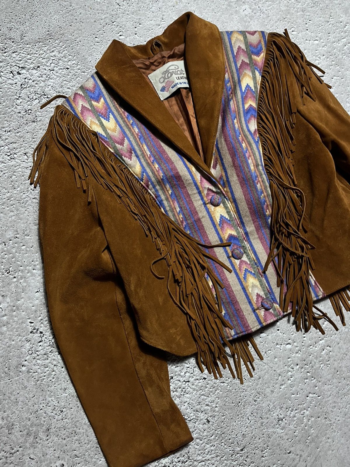 Cowboy Equipment Vintage Woman’s Made USA Lariat Leather Western Jacket Size M / US 6-8 / IT 42-44 - 3 Thumbnail