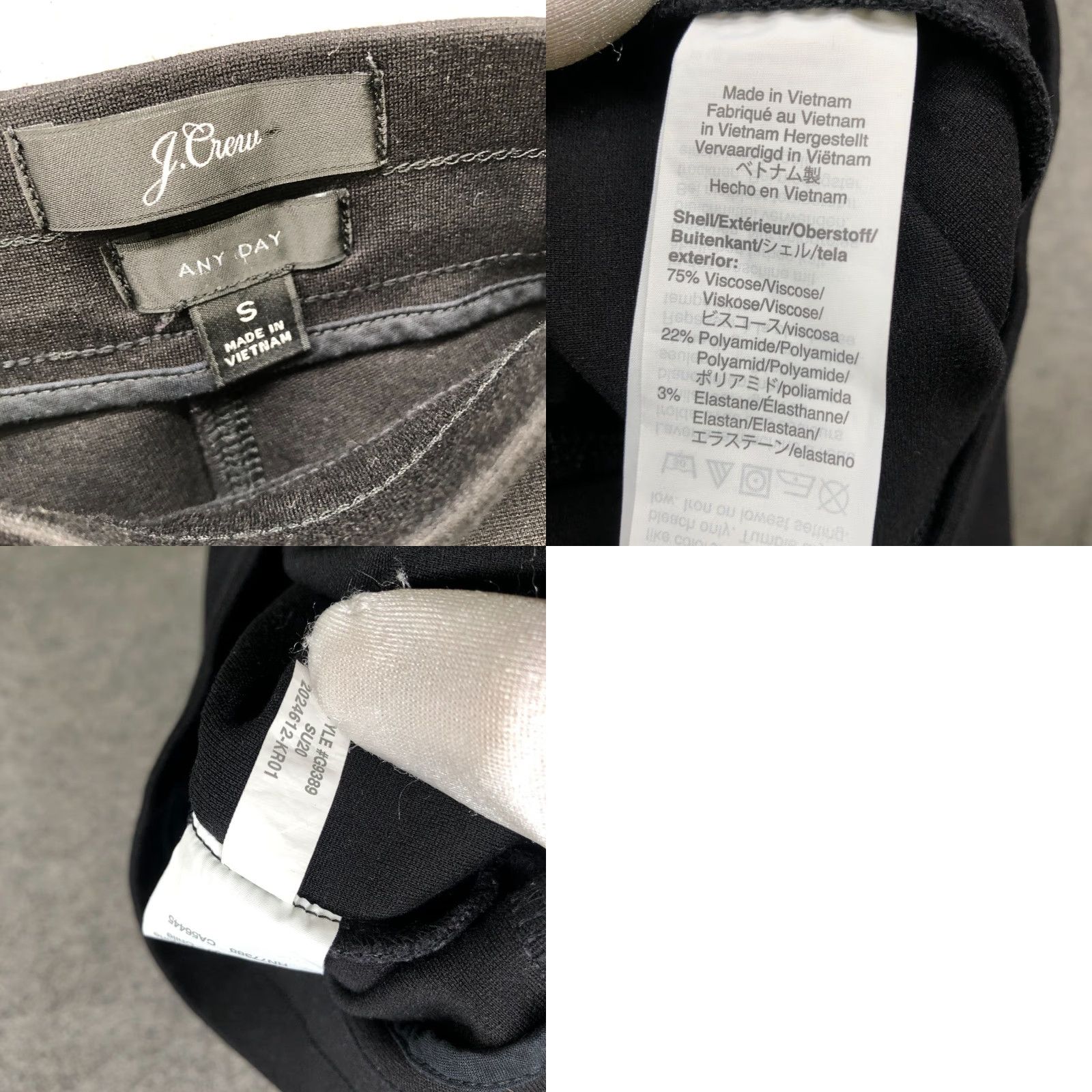 J.Crew J. Crew Pixie Pant Womens S Stretch Ponte Black Mid Rise Skinny Trousers Dress Pants Slim Size 28" / US 6 / IT 42 - 8 Thumbnail