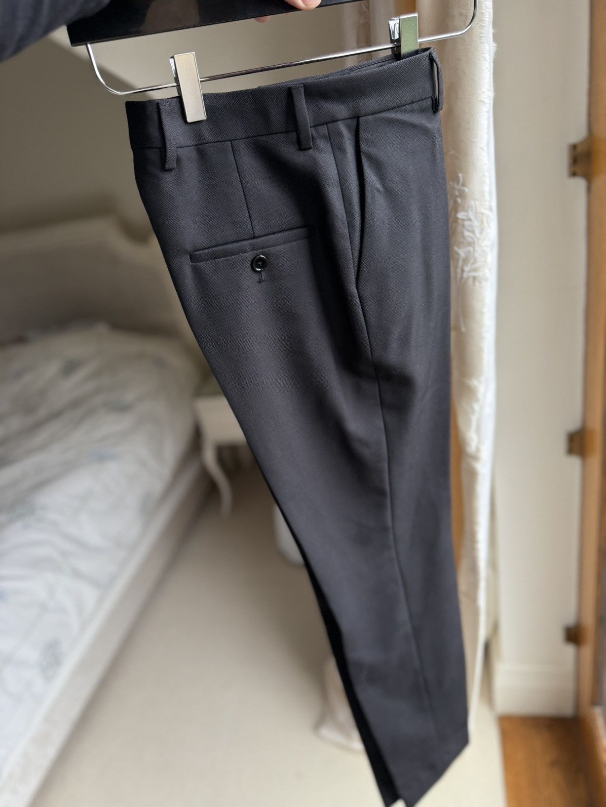 Celine FW19 Celine black 💯% wool trousers pants Hedi Slimane 28 29 Size 25" / US 0 / IT 36 - 12 Thumbnail
