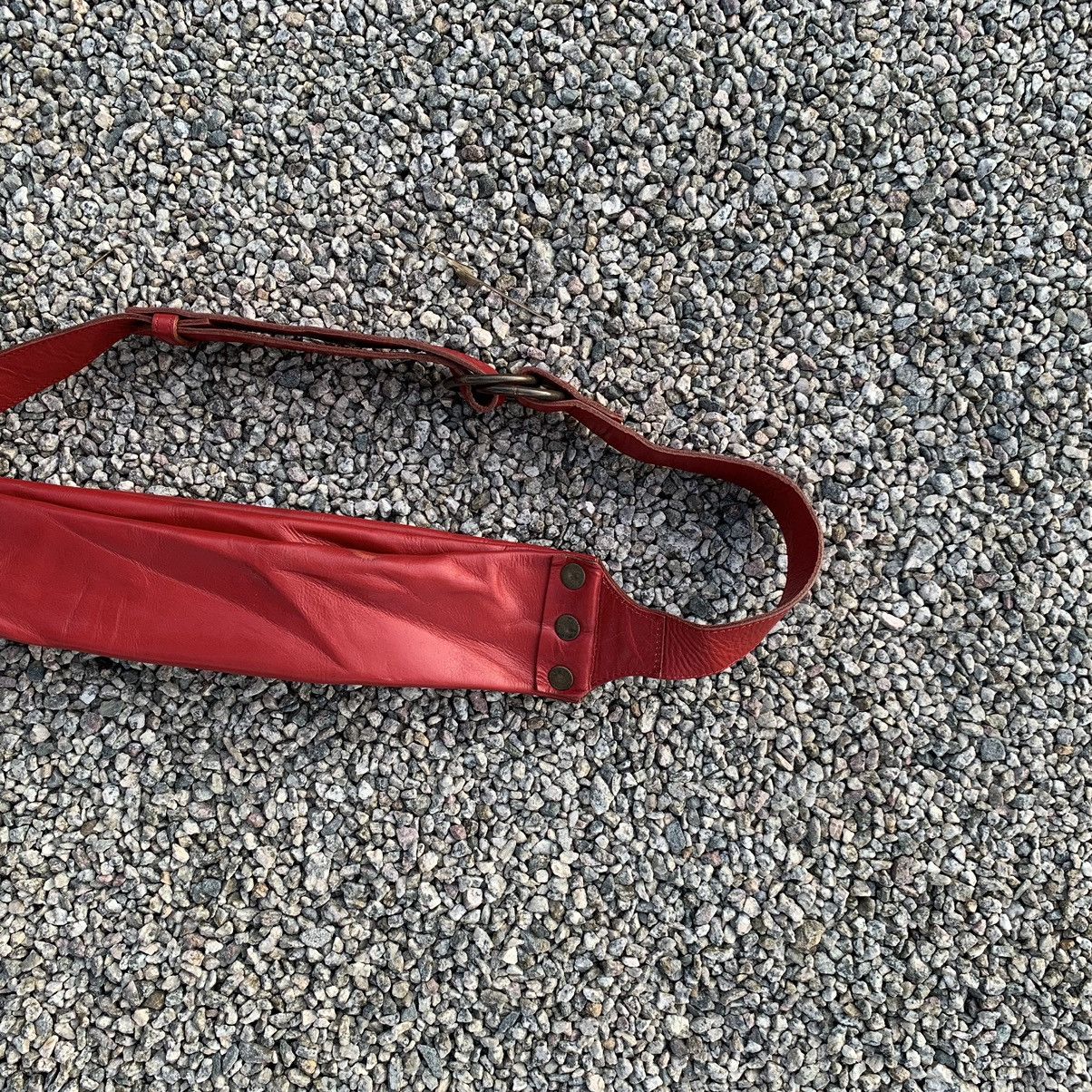 KMRii Vintage Red Leather Crossbody Shoulder Bag JPG Bag Style Size ONE SIZE - 6 Thumbnail