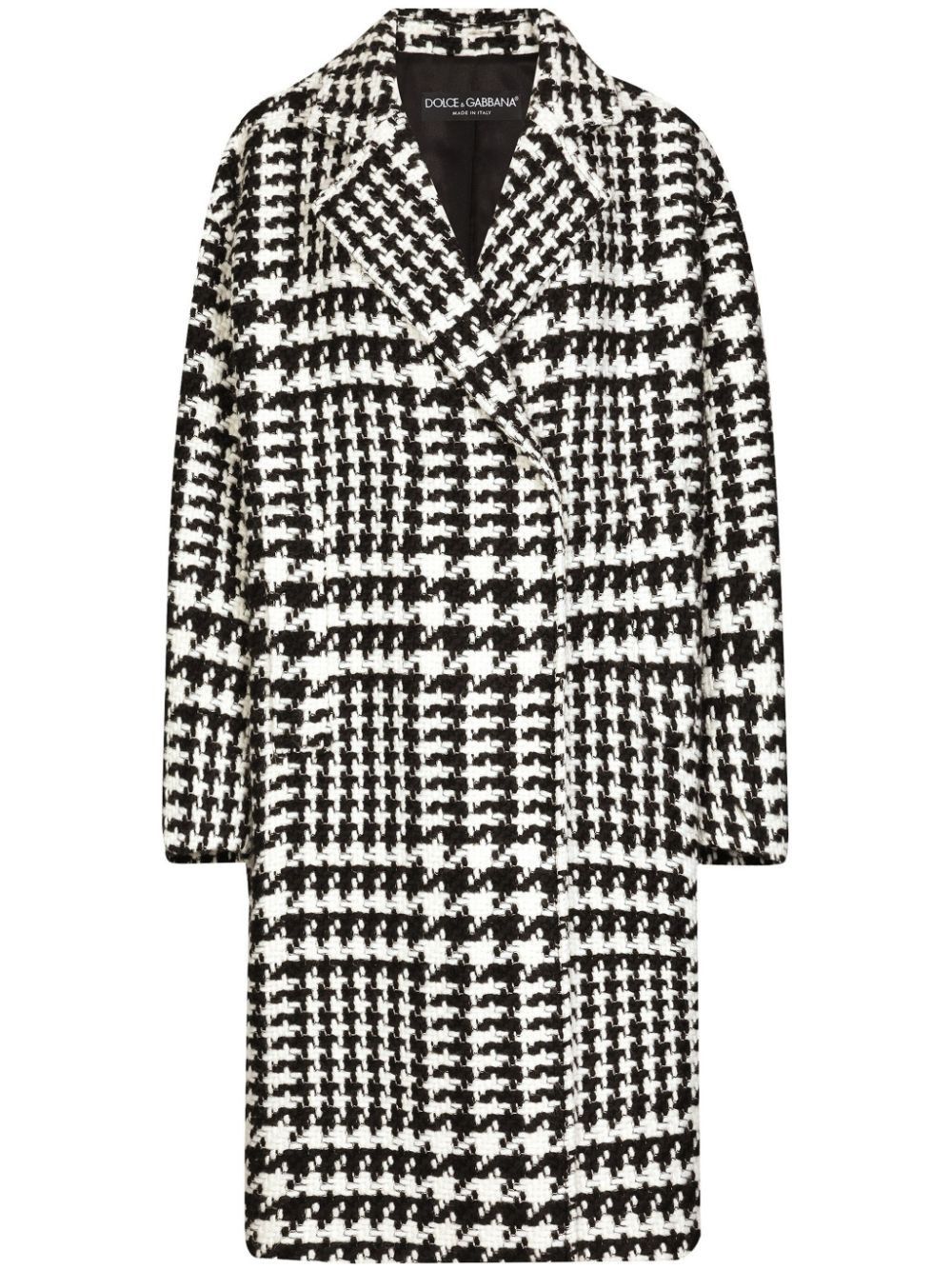 Dolce & Gabbana PIED-DE-POULE OVERSIZED COAT Size S / US 4 / IT 40 - 1 Thumbnail