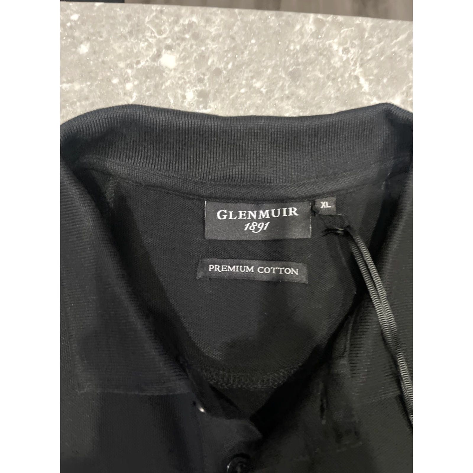 Vintage Glenmuir Polo Shirt Mens XL Black Golf Premium Cotton 1891 Polo Short Sleeve Collared Button Stretch Golf Mens XL Black Cotton 1891 Size US XL / EU 56 / 4 - 4 Thumbnail