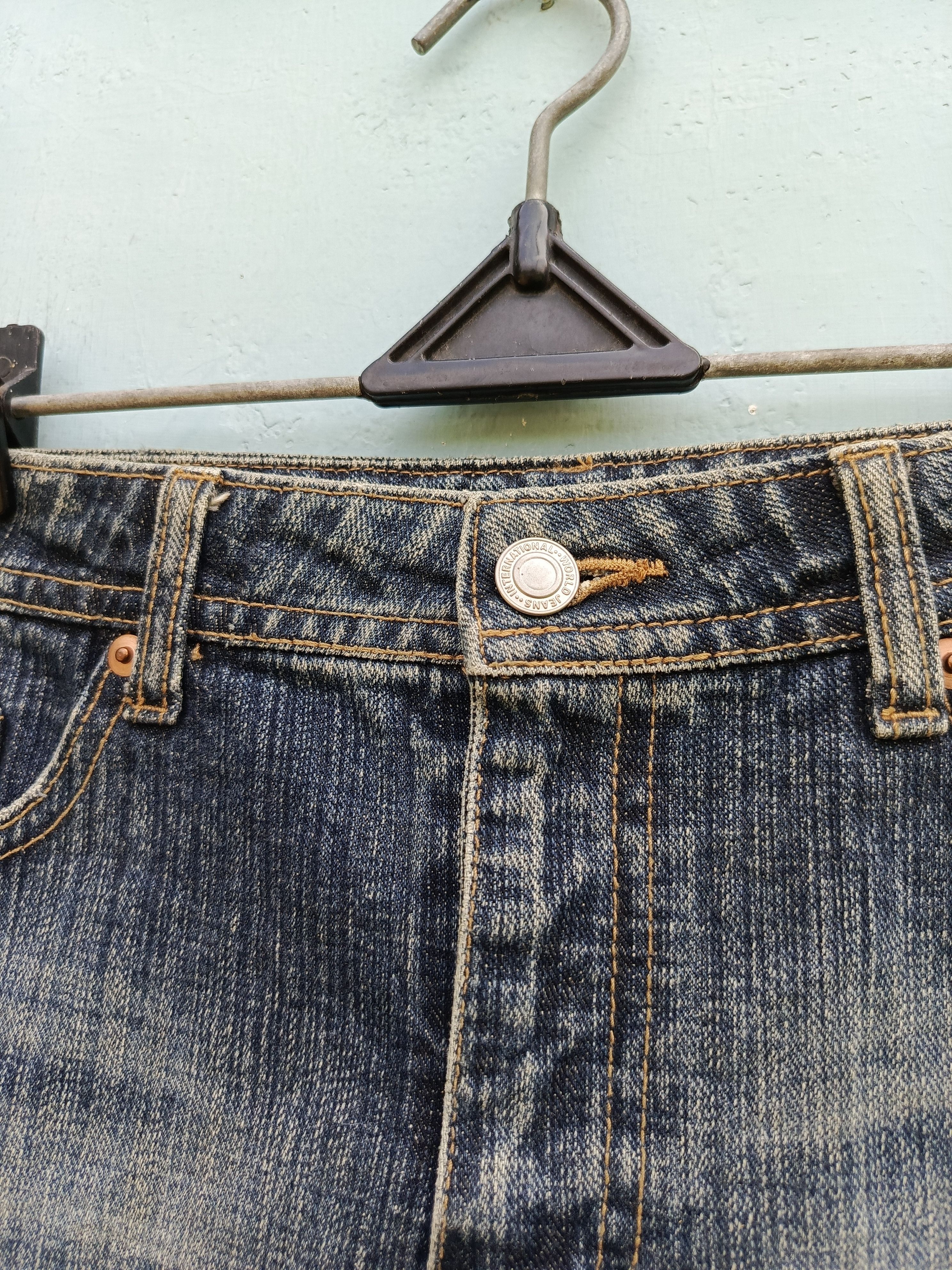 Japanese Brand A.L.C.X Distressed denim skirt Size 29" - 3 Thumbnail