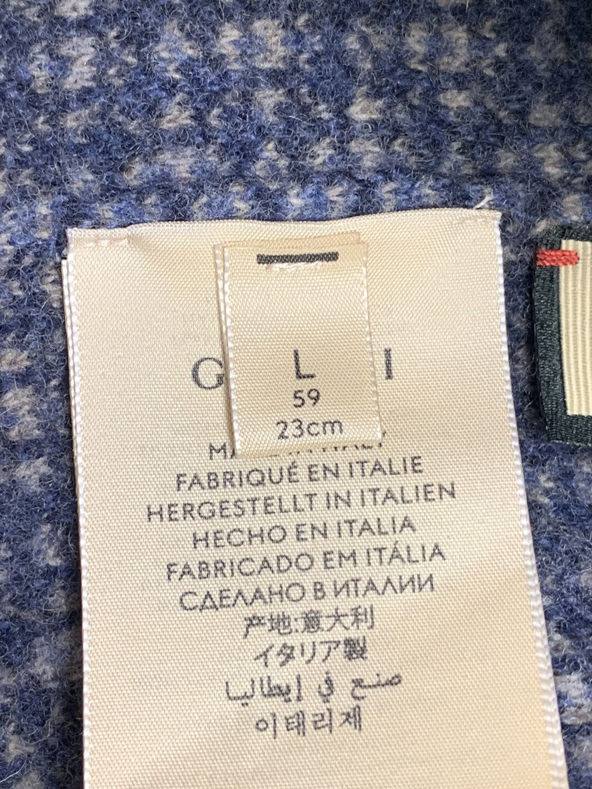 Gucci Gucci Checkered Jacquard Logo Beanie Blue / Grey Size L Size ONE SIZE - 9 Thumbnail