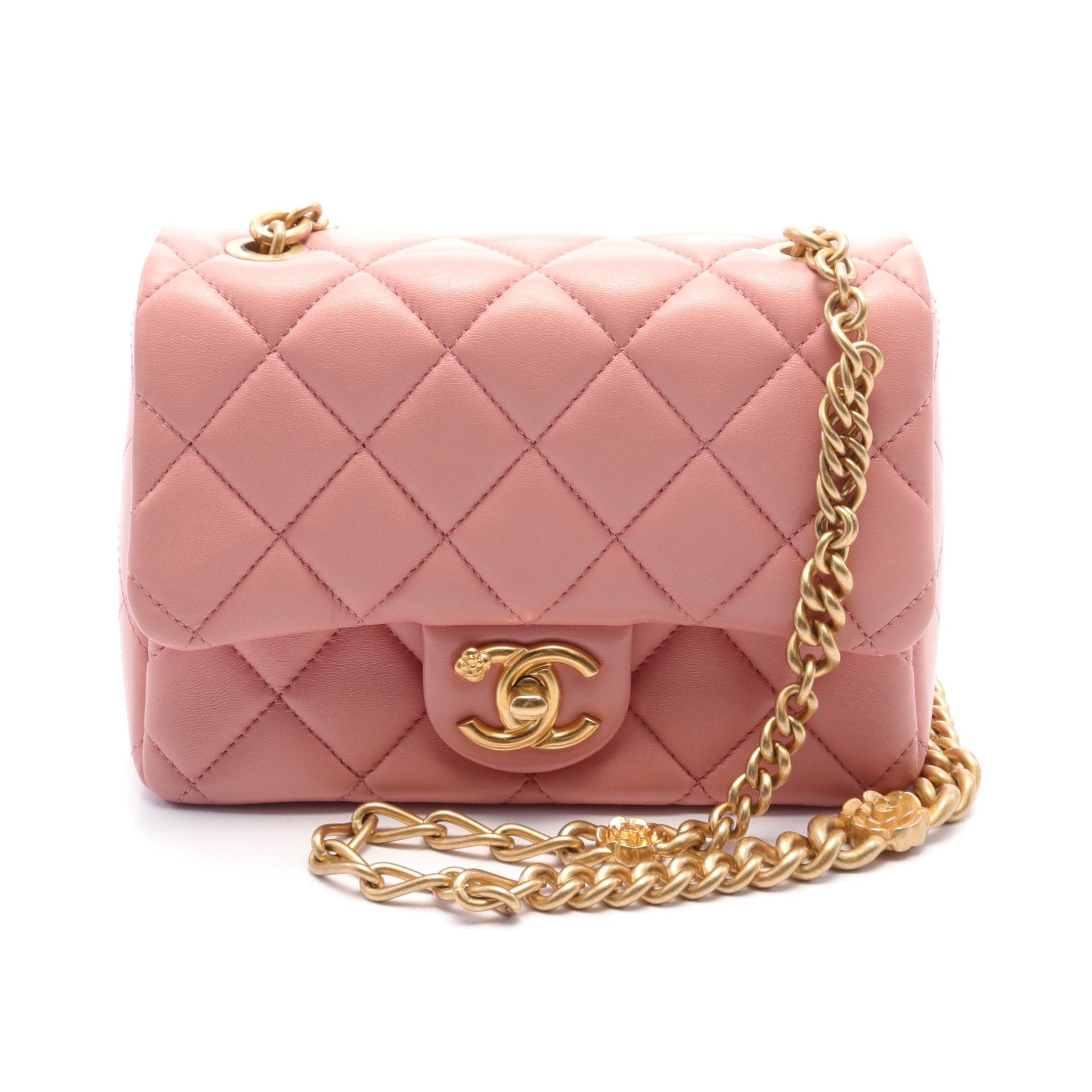 Chanel Chanel Mini Matelasse 20 Chain Shoulder Bag Leather Pink Gold Hardware Size ONE SIZE - 1 Thumbnail