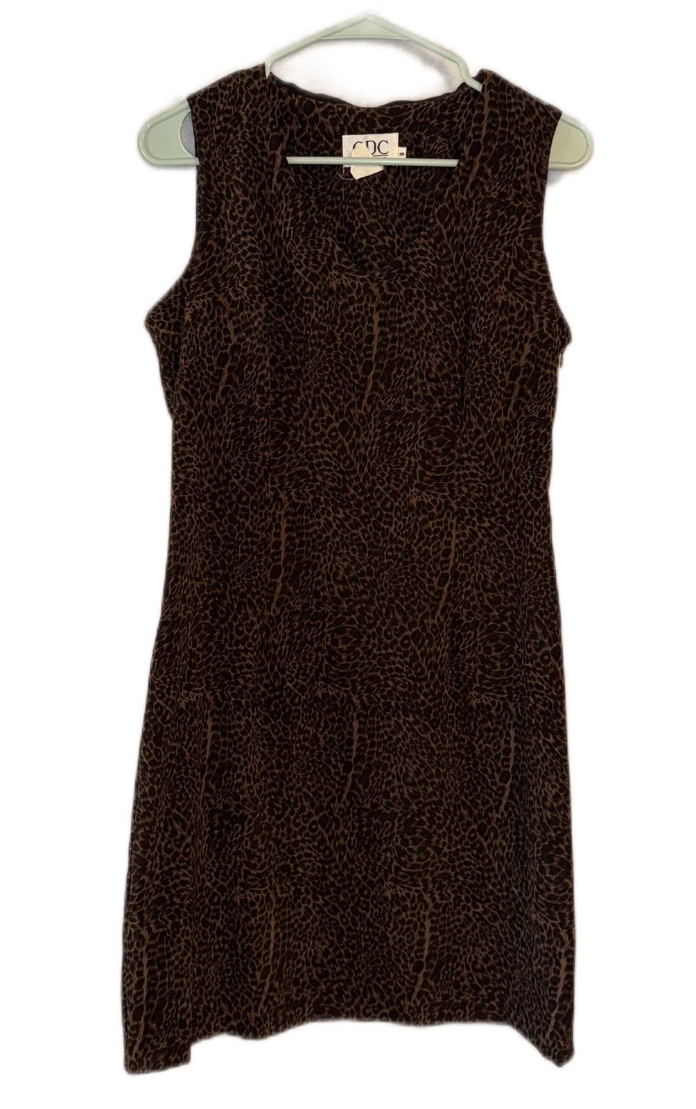 Other Vintage CDC size 8 Black Brown leopard Midi Sheath Dress Size M / US 6-8 / IT 42-44 - 1 Thumbnail