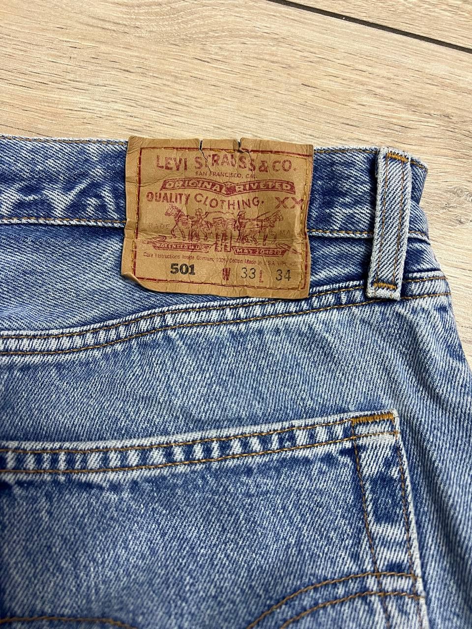 Levi's Vintage Rare Denim Pants Jeans Blue Levi's 501 33x34 Size US 33 - 5 Thumbnail
