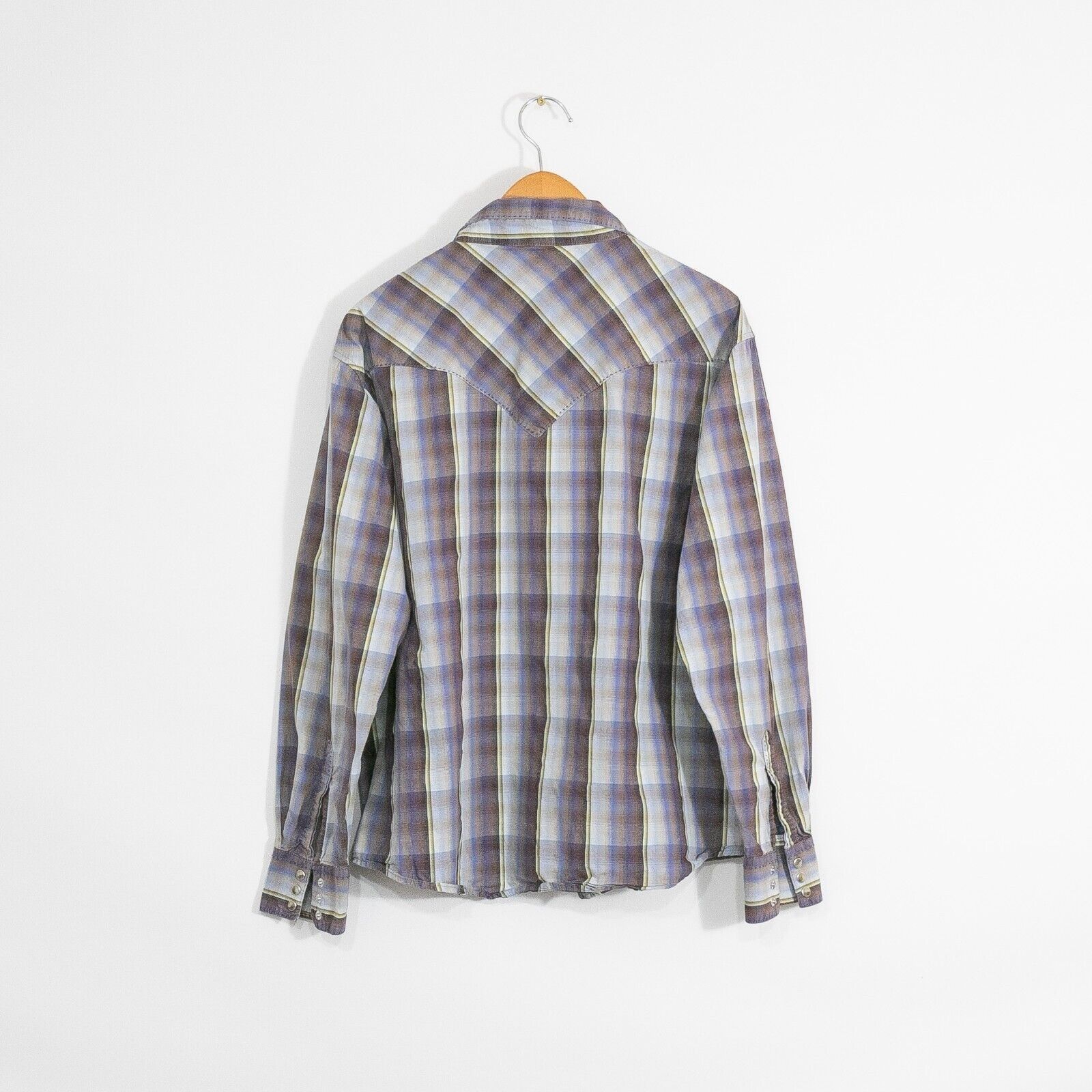 Wrangler Wrangler Pearl Snap Button Shirt 2XL Long Sleeve Distressed Size US XXL / EU 58 / 5 - 6 Thumbnail