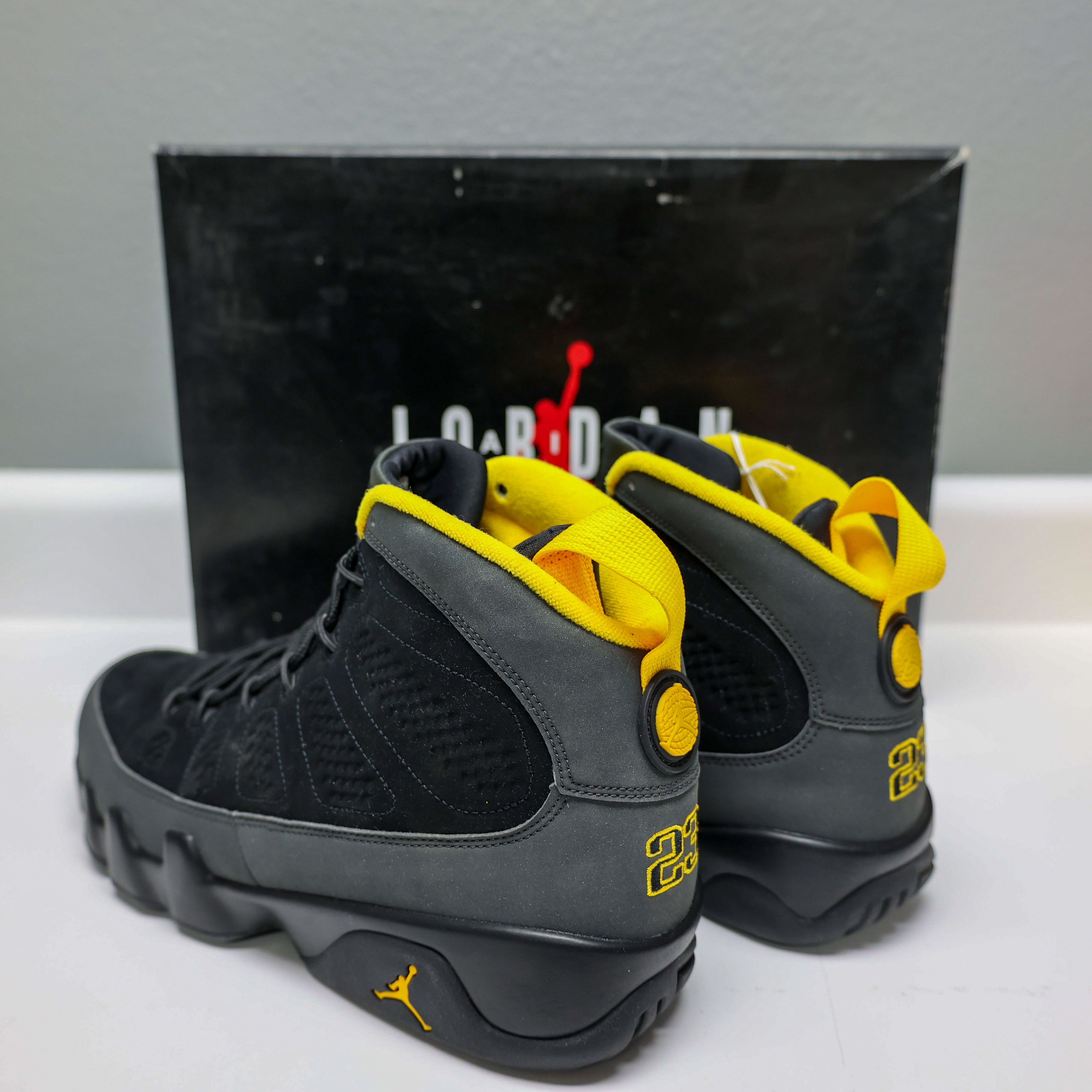 Jordan Brand × Nike Air Jordan 9 Retro Dark Charcoal University Gold Size US 11 / EU 44 - 5 Thumbnail