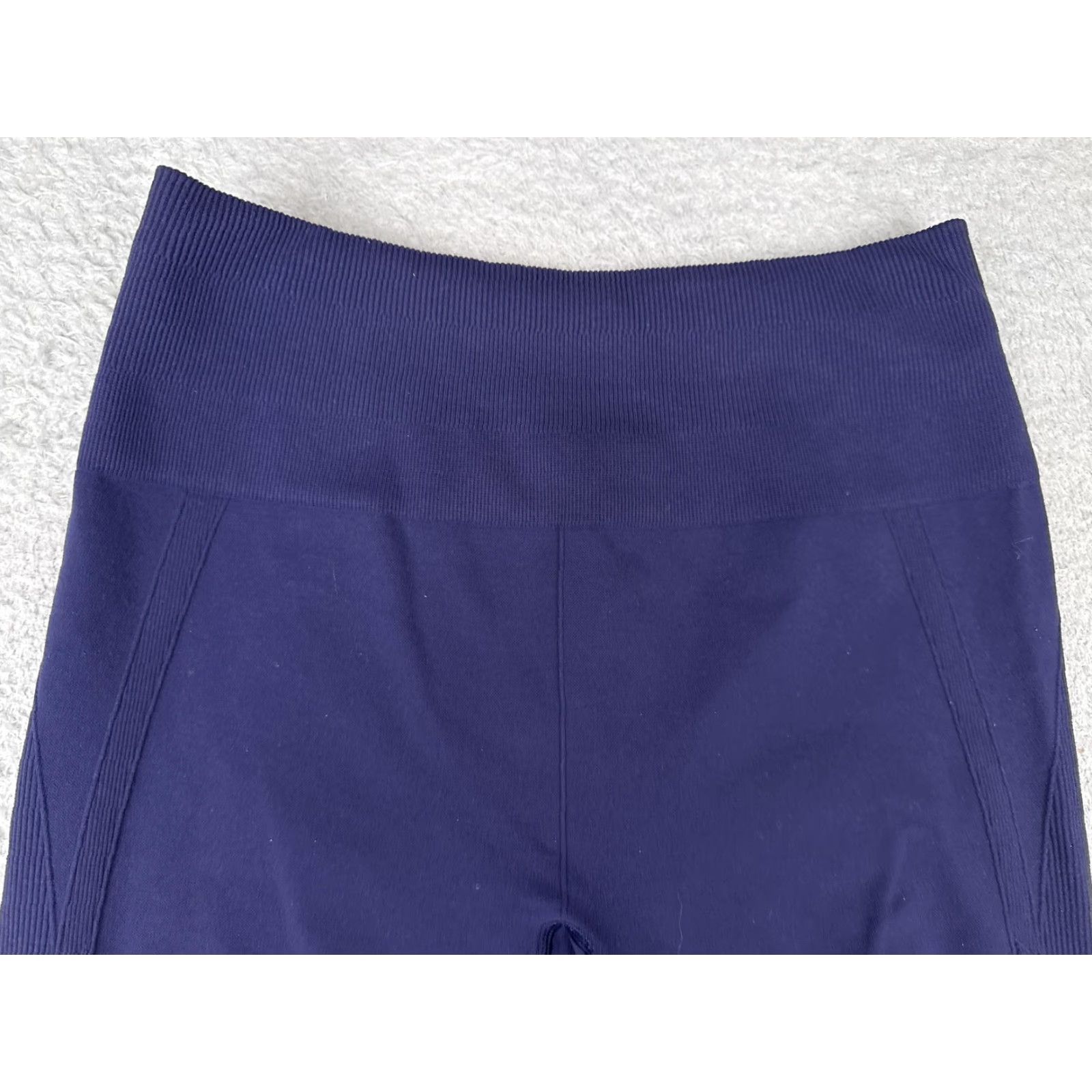 Lululemon Lululemon Crop Leggings Womens 10 Blue Purple In The Flow Crop Ruched Yoga Gym Size 32" / US 10 / IT 46 - 4 Thumbnail