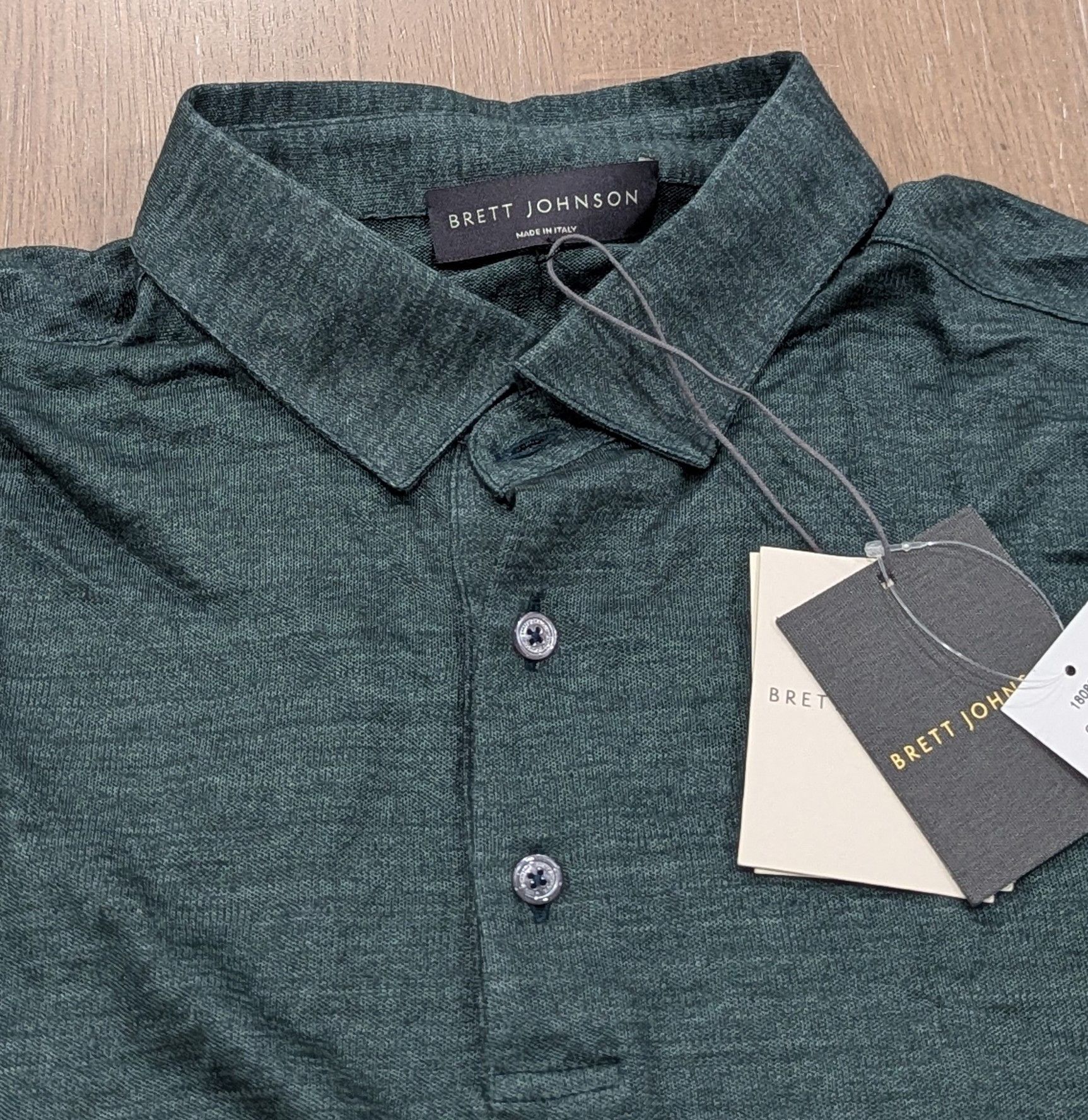 Other Brett Johnson Linen Polo Shirt Club Green 48 US 38 Size US M / EU 48-50 / 2 - 2 Thumbnail