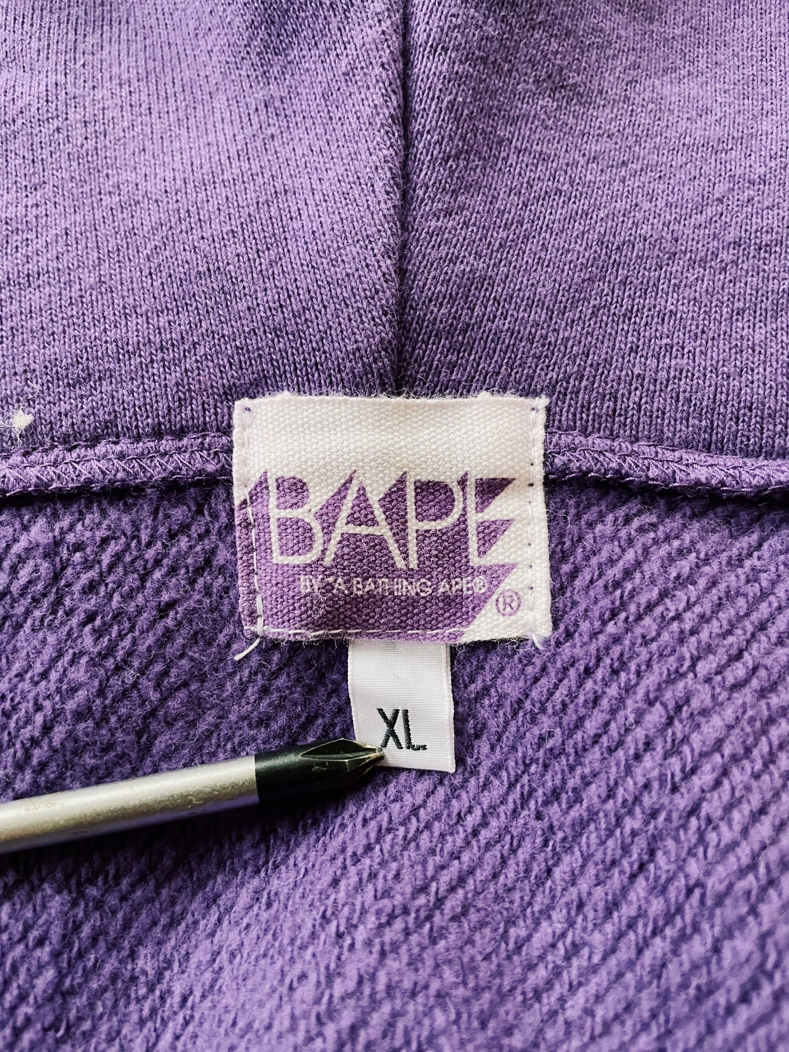 Bape Vintage Y2K A Bathing Ape Bapesta Spellout Full zip Hoodie Size US XL / EU 56 / 4 - 4 Thumbnail