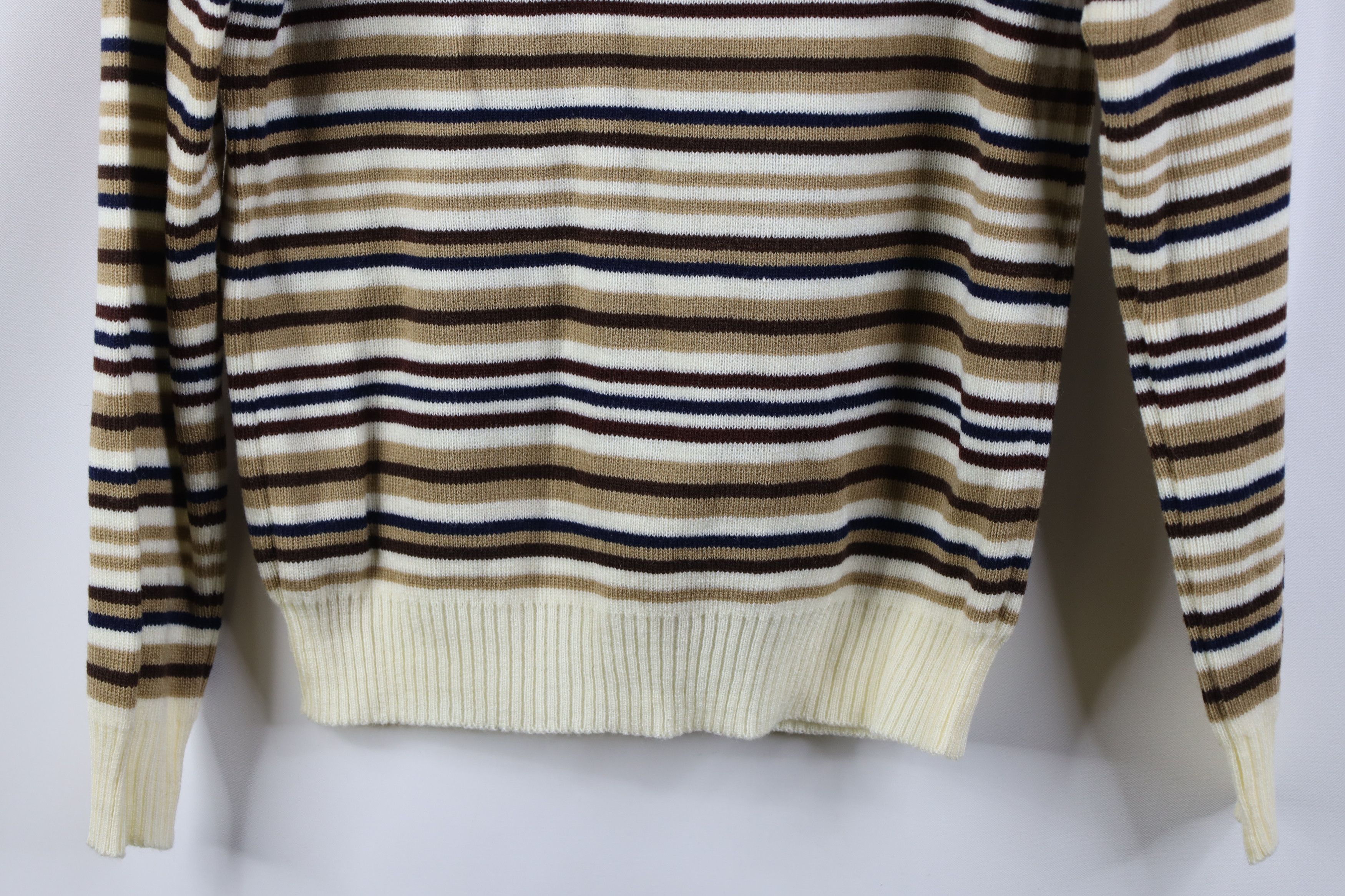 Vintage Vintage 70s Streetwear Earth Tone Knit Turtleneck Sweater Size L / US 10 / IT 46 - 10 Thumbnail