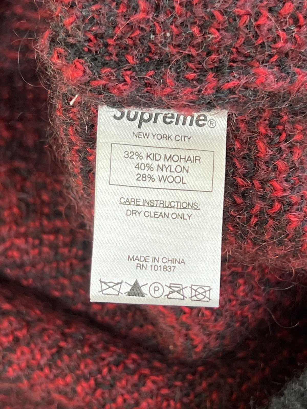 FW/14 Supreme Plaid Mohair Cardigan