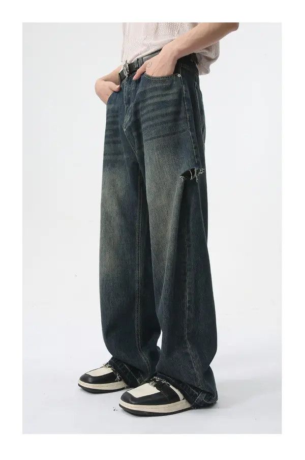 Japanese Brand Noriko x moto Street retro side hole design jeans Size US 32 / EU 48 - 4 Thumbnail