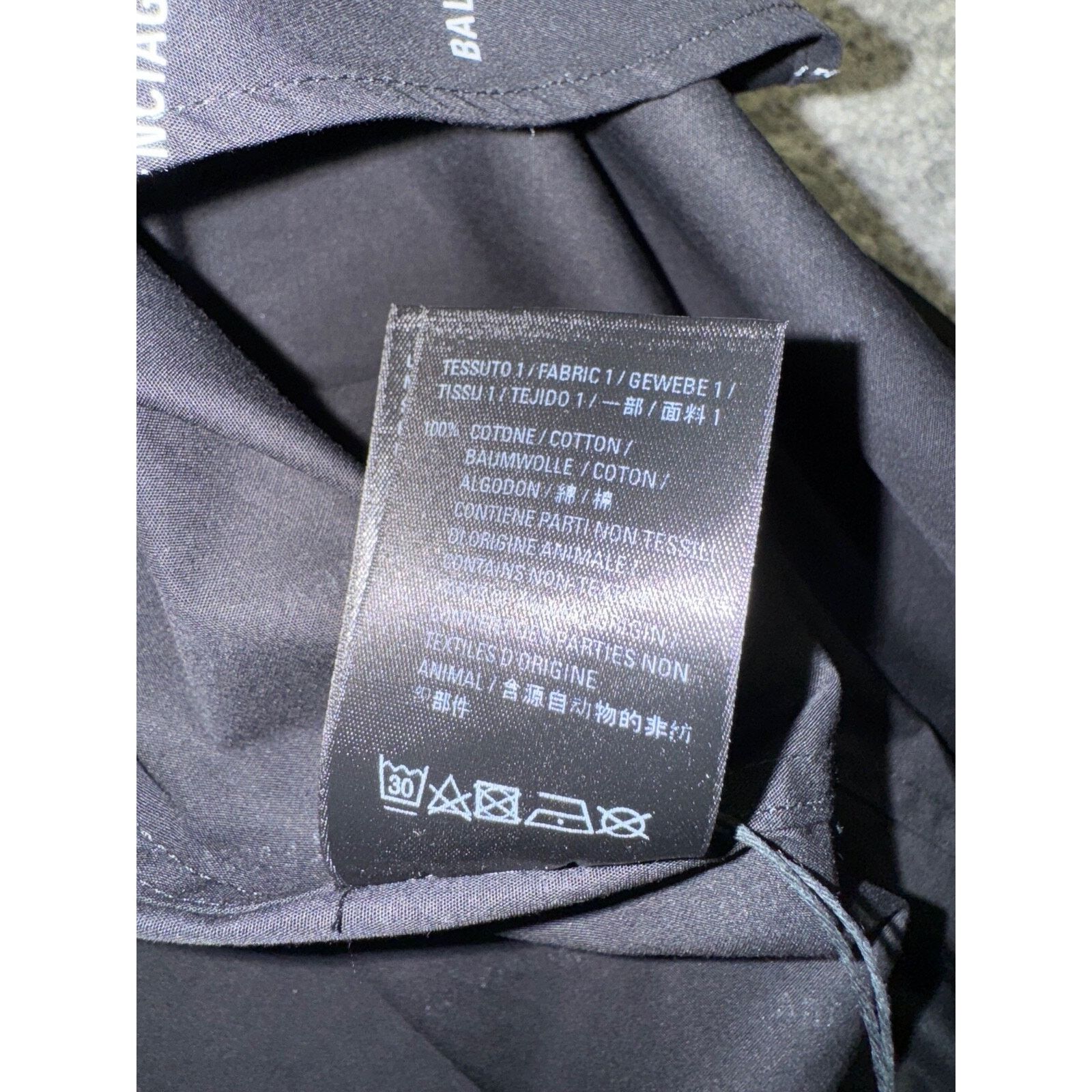 Balenciaga Balenciaga Black White All Over Logo Long Sleeve Button Up Size US M / EU 48-50 / 2 - 18 Thumbnail