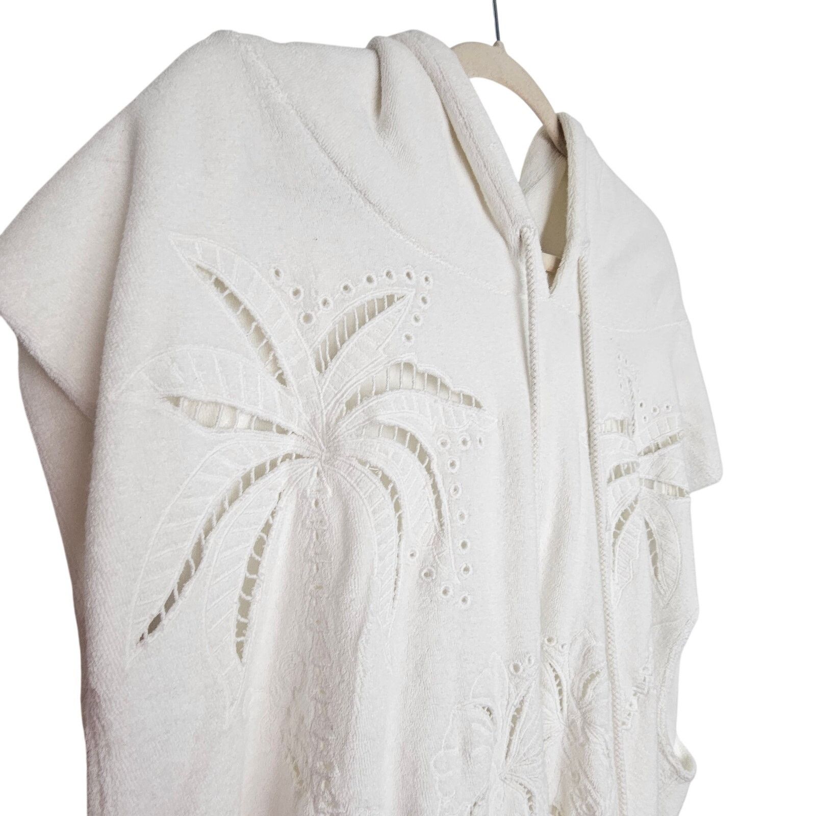 Anthropologie Anthropologie Embroidered Terry Hooded Pullover Sweater Size M / US 6-8 / IT 42-44 - 6 Thumbnail