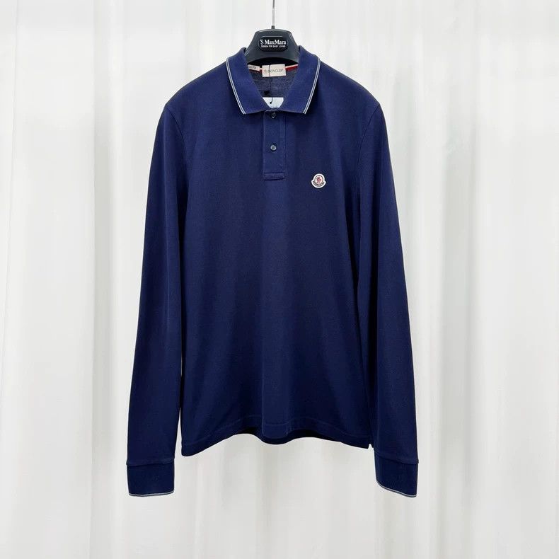 Moncler Moncler Embroidered Logo Long Sleeve Polo-yf Size US L / EU 52-54 / 3 - 1 Thumbnail