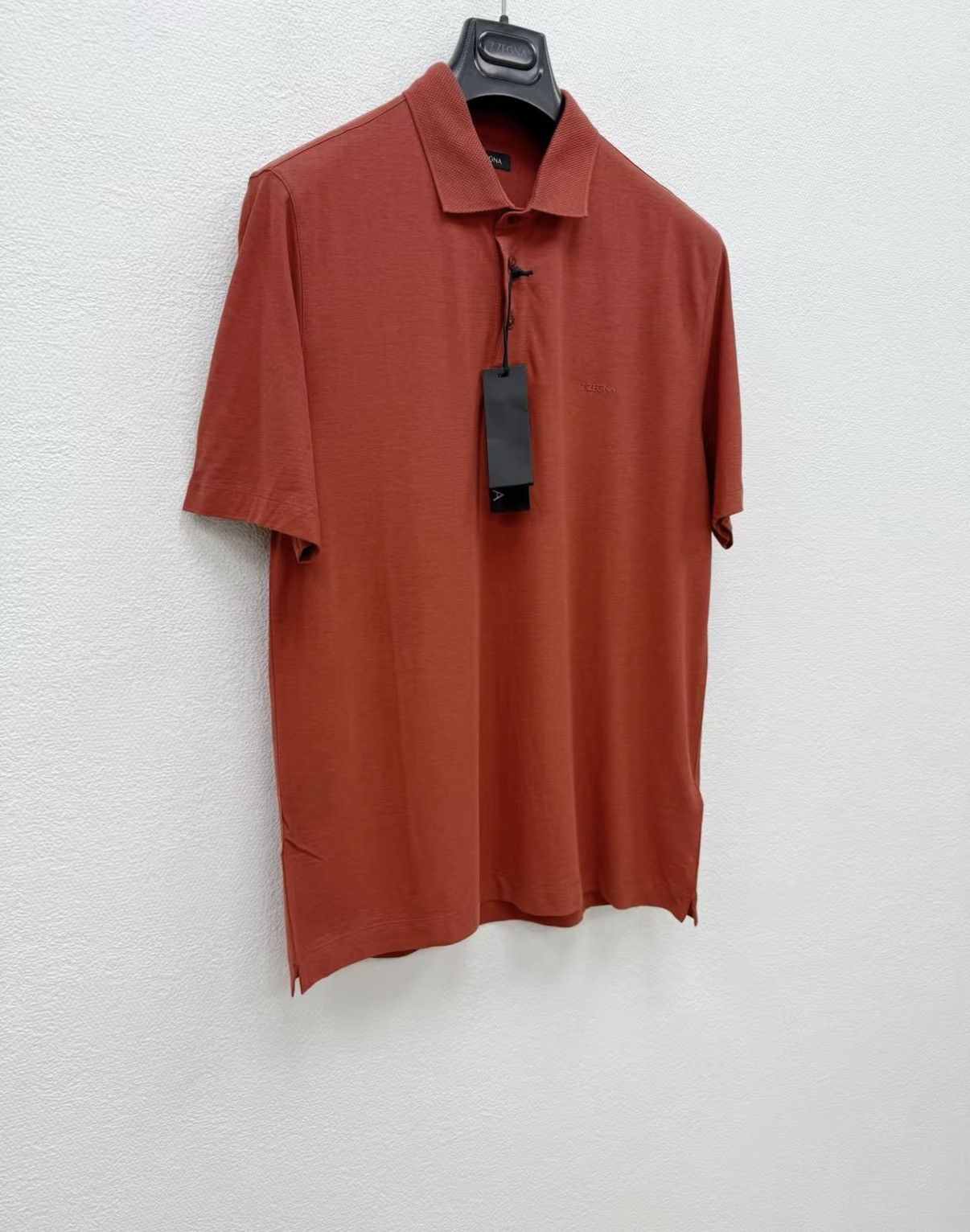 Z Zegna ZEGNA 100% Cotton Short Sleeve Polo Shirt J30 Size US M / EU 48-50 / 2 - 2 Thumbnail