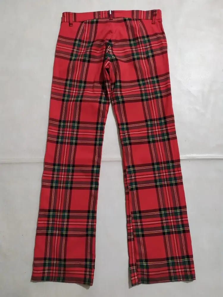 Japanese Brand Tommy Hilfiger Red Check Nice design pants no back pocket Size US 29 - 5 Thumbnail