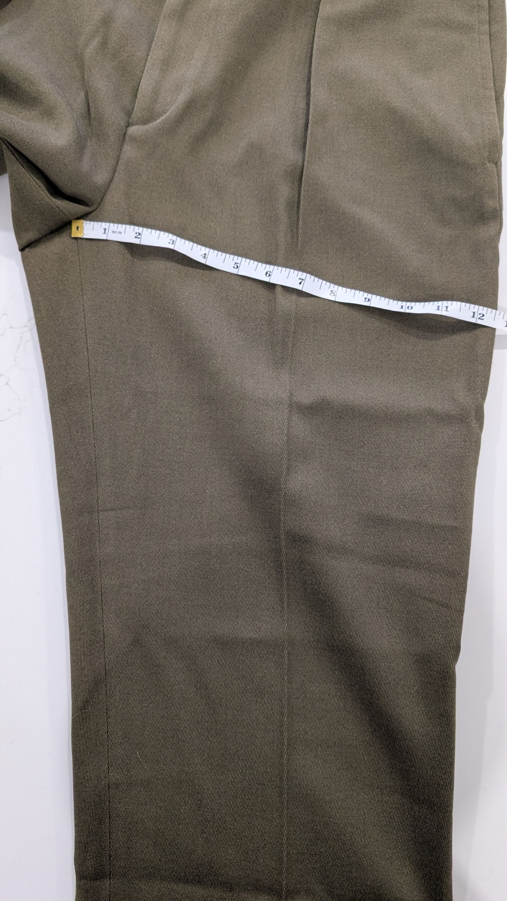 Ralph Lauren Purple Label Ralph Lauren Purple Label Davis Dress Trousers 38 Olive Size US 38 / EU 54 - 19 Thumbnail