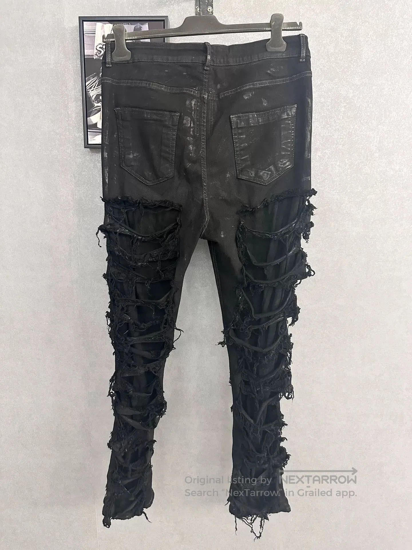 Rick Owens rick owens distressed black denim pants. Size US 33 - 2 Thumbnail