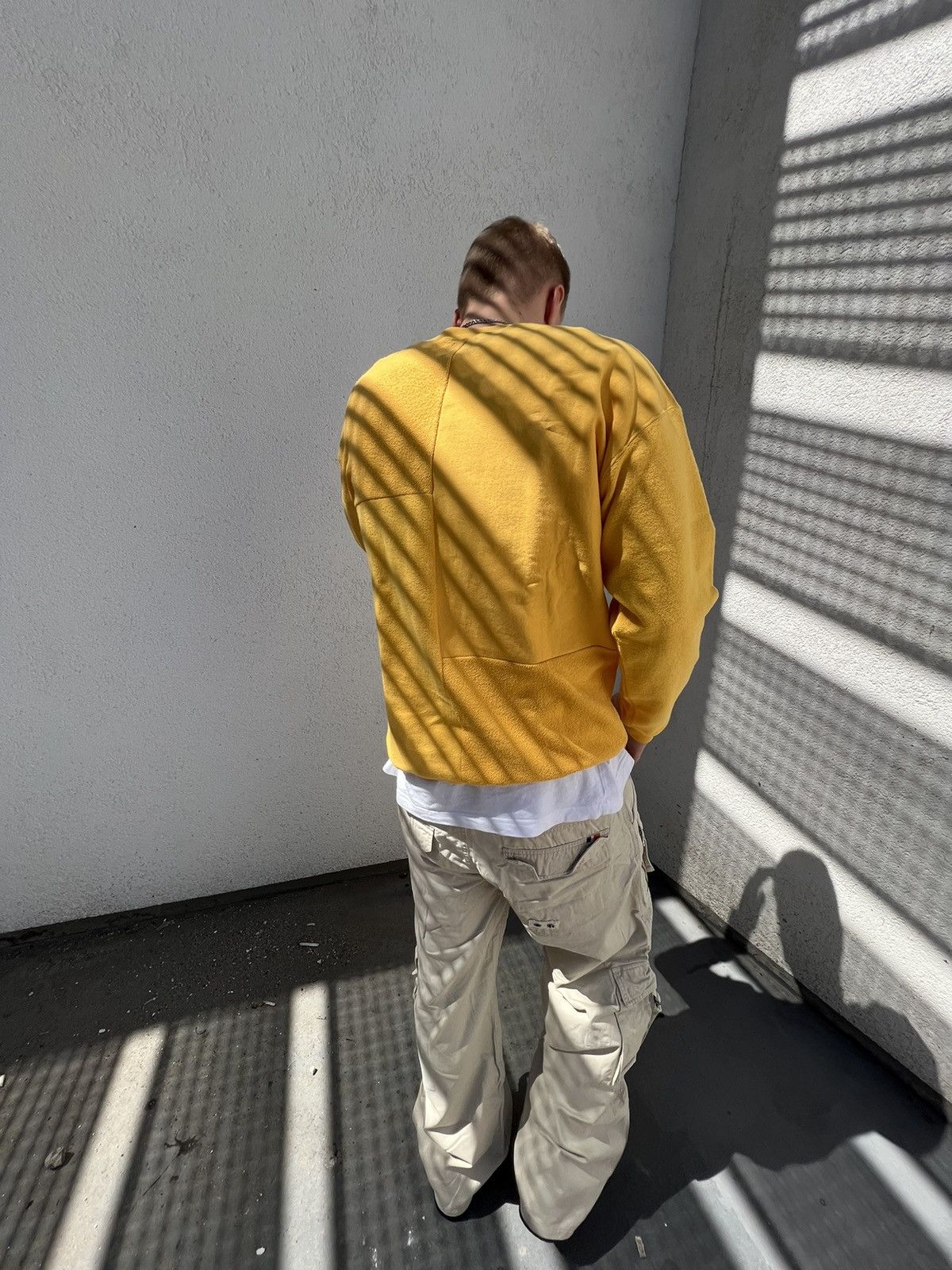 Brain Dead × Streetwear Brain Dead Yellow Sweatshirt Reverse 