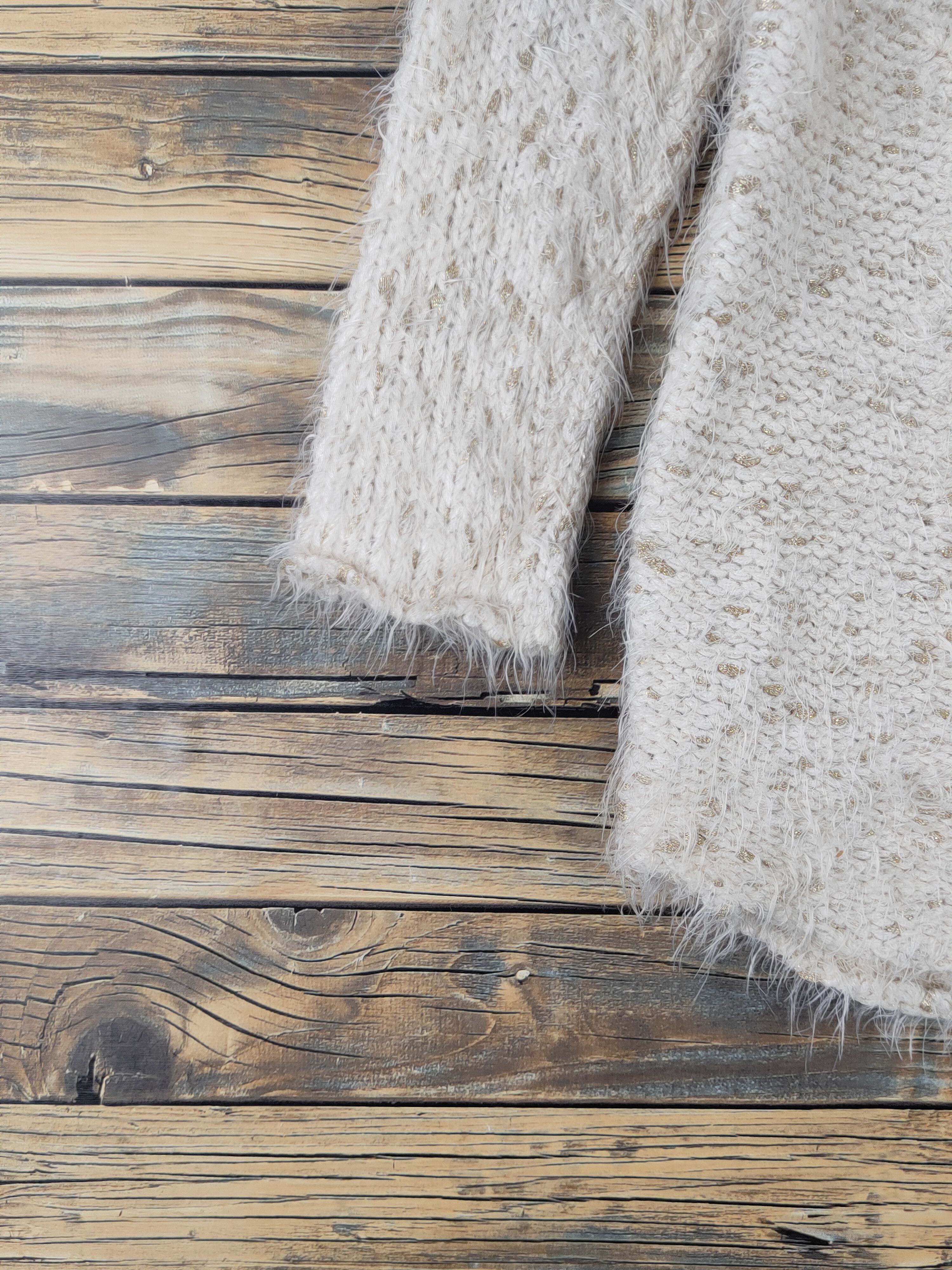 Japanese Brand Atmark Light Brown Shag Shaggy Fur Mohair Knitwear #W1670 Size M / US 6-8 / IT 42-44 - 4 Thumbnail
