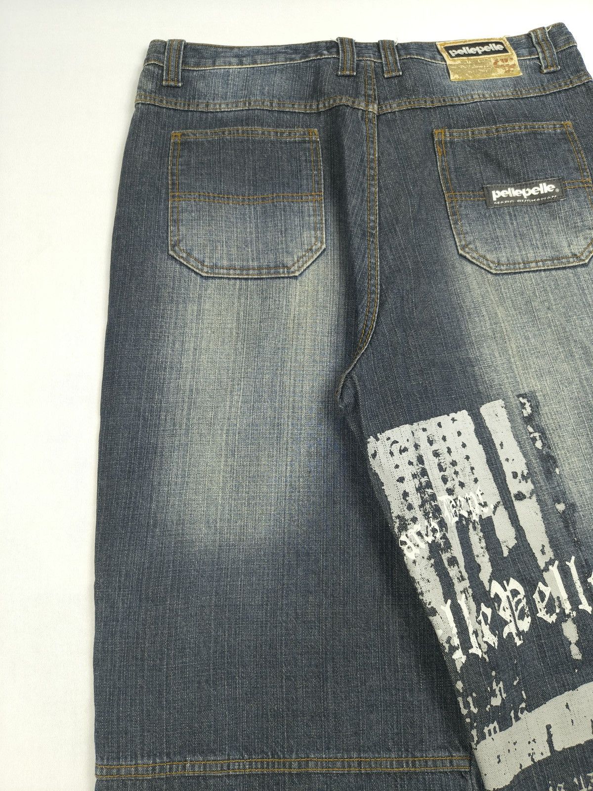 Pelle Pelle Pelle Pelle Crazy Graphic Y2K Baggy Jeans (066) Size US 36 / EU 52 - 9 Thumbnail