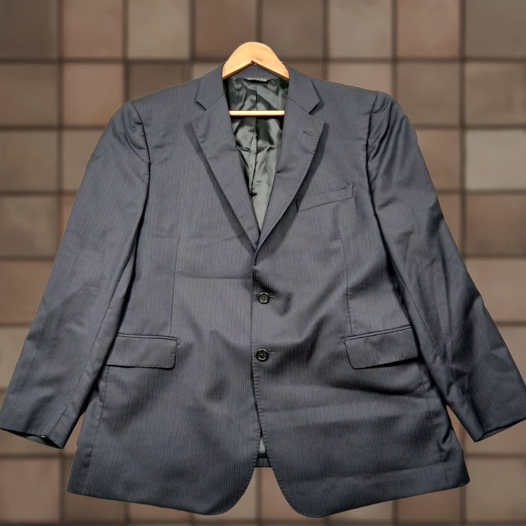 Ermenegildo Zegna Saks Fifth Avenue Classic Fit Gray Wool Blend Zegna Cloth Blazer Men's 46R Size 46R - 1 Thumbnail
