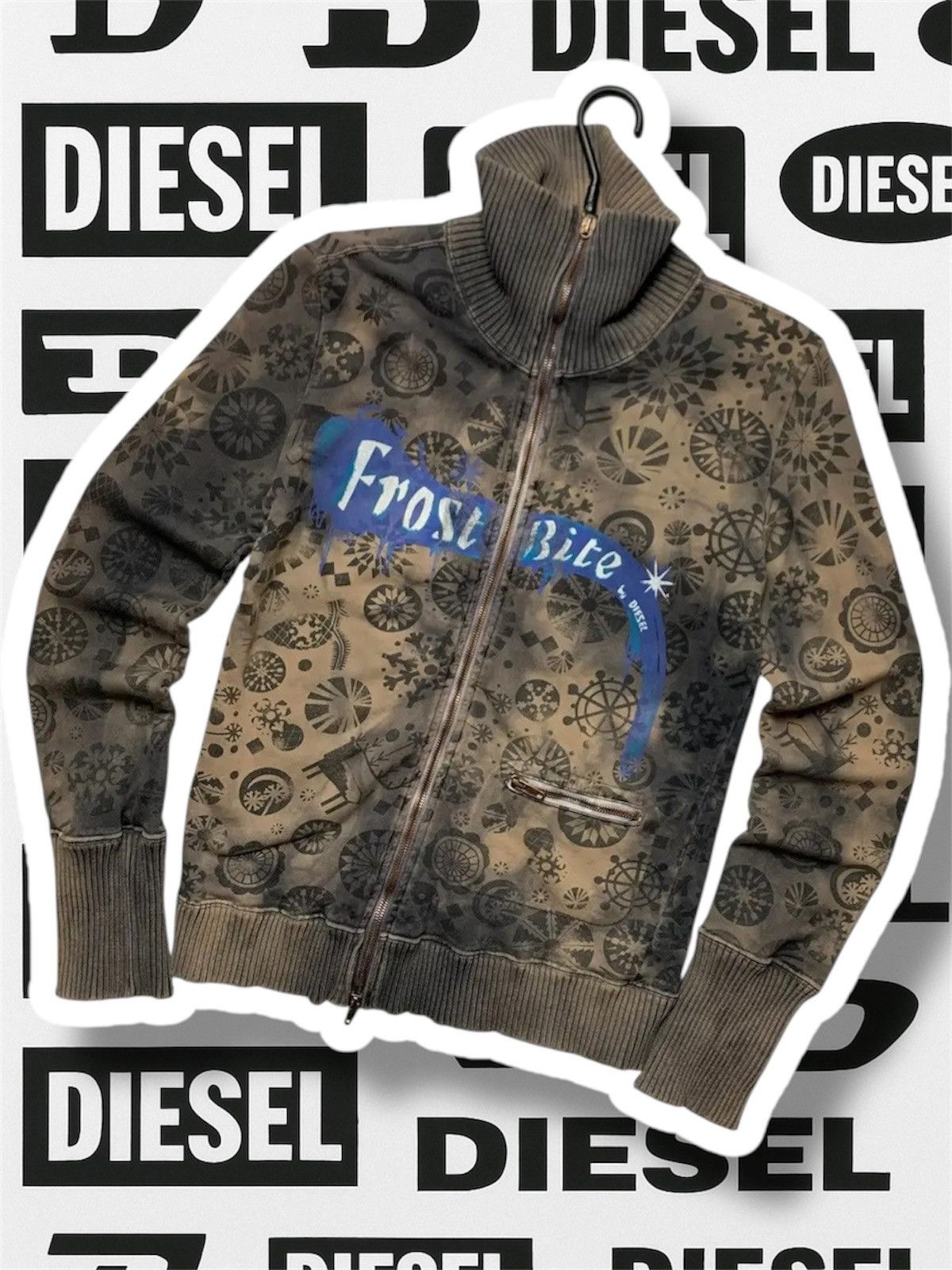 Diesel Vintage Diesel Avante-garte sweater s/xs distressed Y2K Size US S / EU 44-46 / 1 - 1 Thumbnail