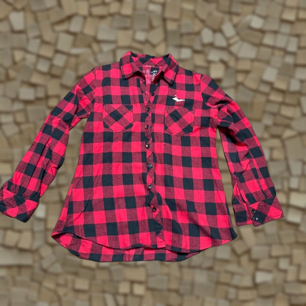 Vintage Yooper Shirt Women's M Black Red Plaid Long Sleeve Button-Up Shirt Size M / US 6-8 / IT 42-44 - 1 Thumbnail