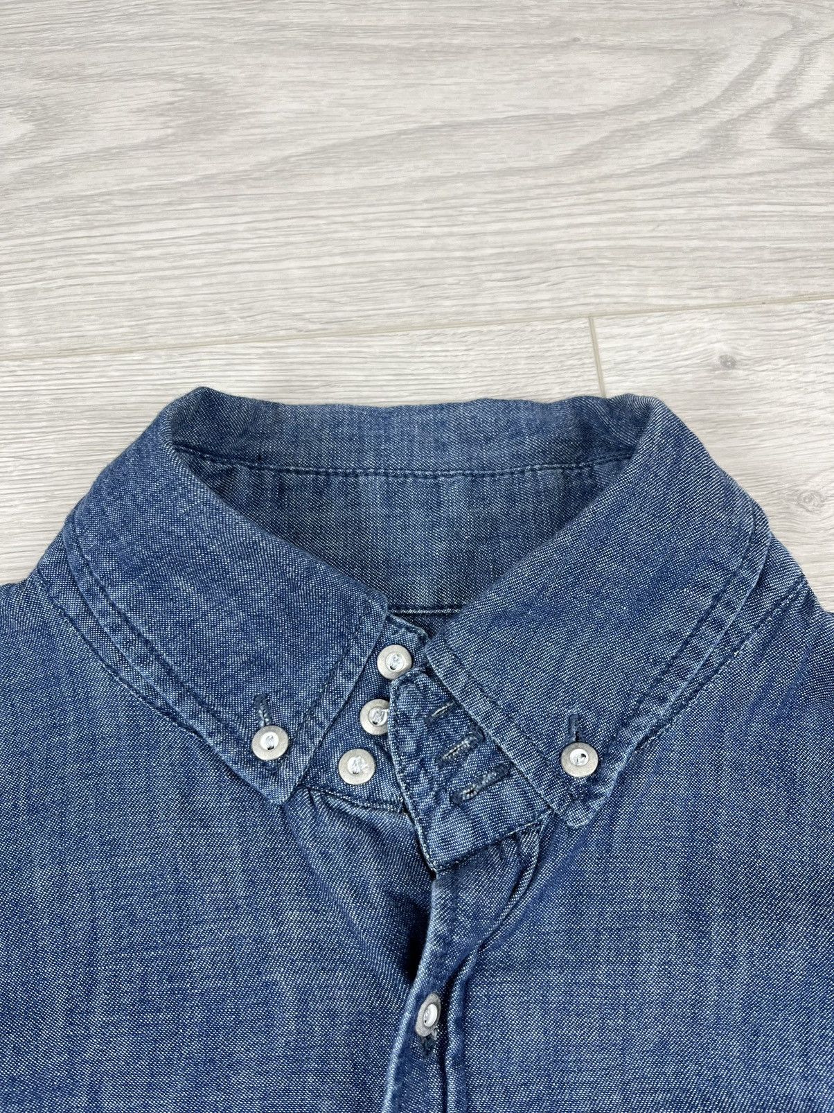 Vivienne Westwood Vivienne Westwood Anglomania Blue Denim Logo Shirt Size US L / EU 52-54 / 3 - 8 Thumbnail