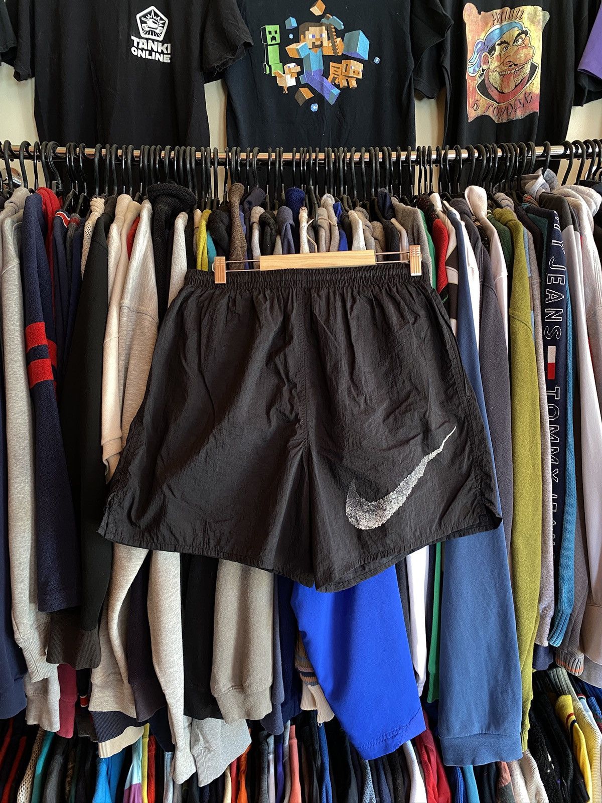 Nike VINTAGE NIKE BIG LOGO RETRO SHORTS 90s Size US 32 / EU 48 - 3 Thumbnail
