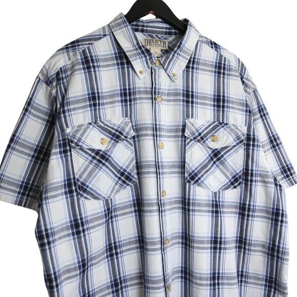 Duluth Trading Company Duluth Trading Co. Men's Free Swingin' Chambray Plaid Shirt Size US XXL / EU 58 / 5 - 2 Thumbnail