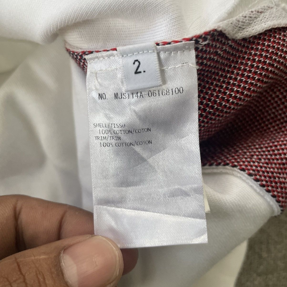 Thom Browne Thom Browne SS21 Tri-Color Grosgrain tape white-tee Size US M / EU 48-50 / 2 - 6 Thumbnail
