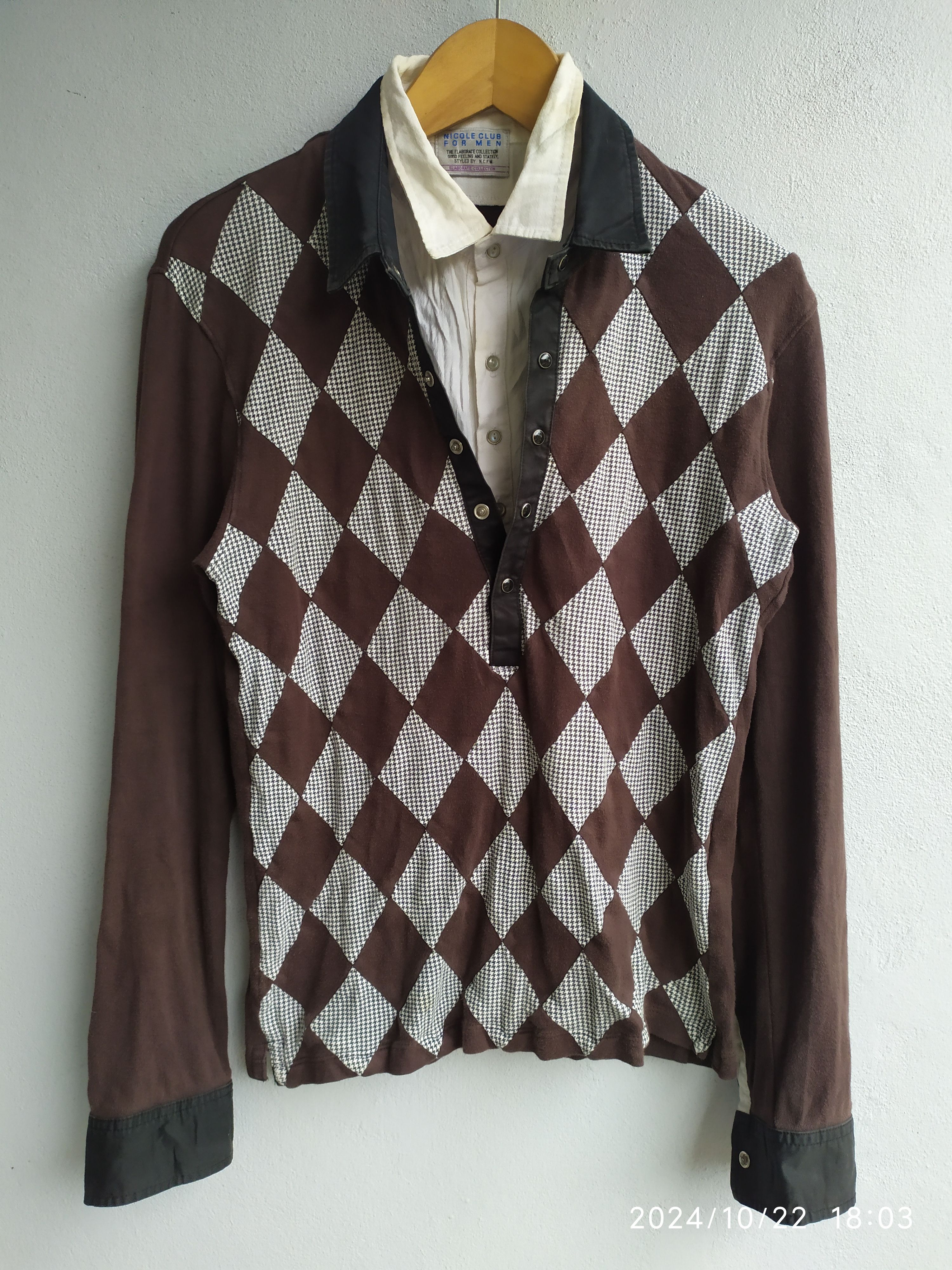 Japanese Gothic Nicole club For Men Double Layer Shirt