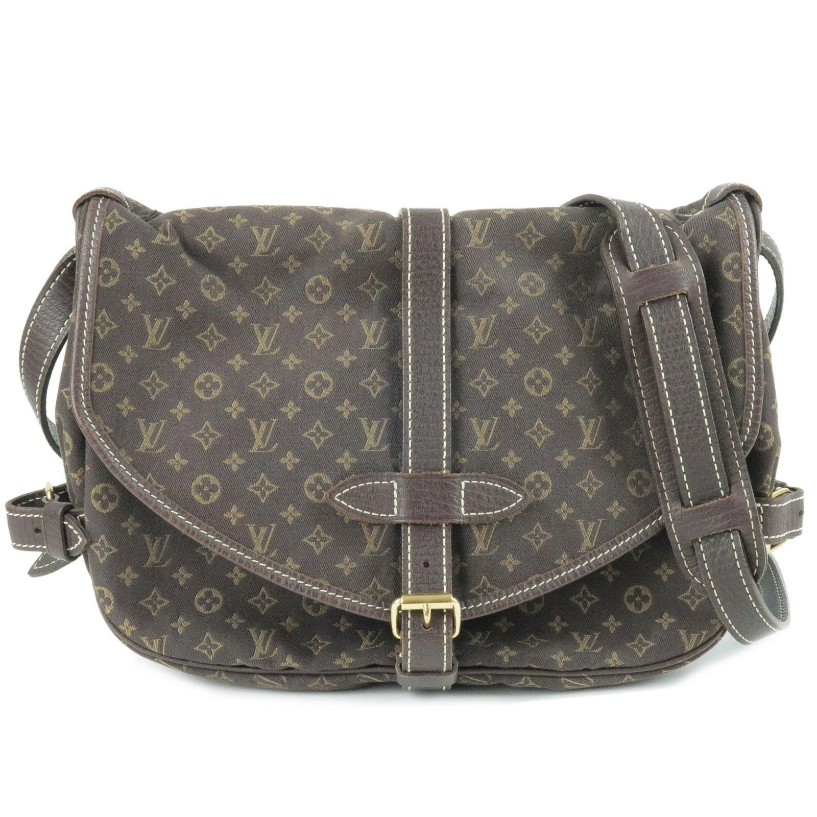 Louis Vuitton Monogram Mini Run Saumur Diagonal Shoulder Bag