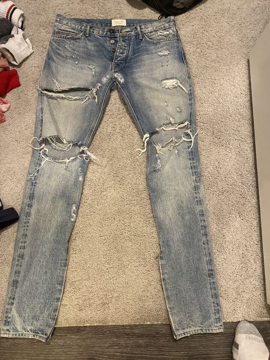 Fear of God Fourth 4th Collection Selvedge Indigo Denim Jeans Size