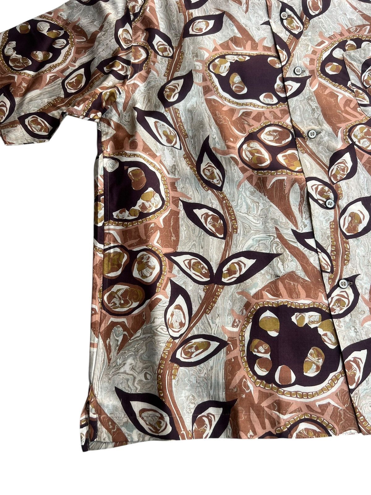 Japanese Brand Vintage 90s Monsieur Nicole Abstract Art 100% Silk Shirt Size US M / EU 48-50 / 2 - 8 Thumbnail