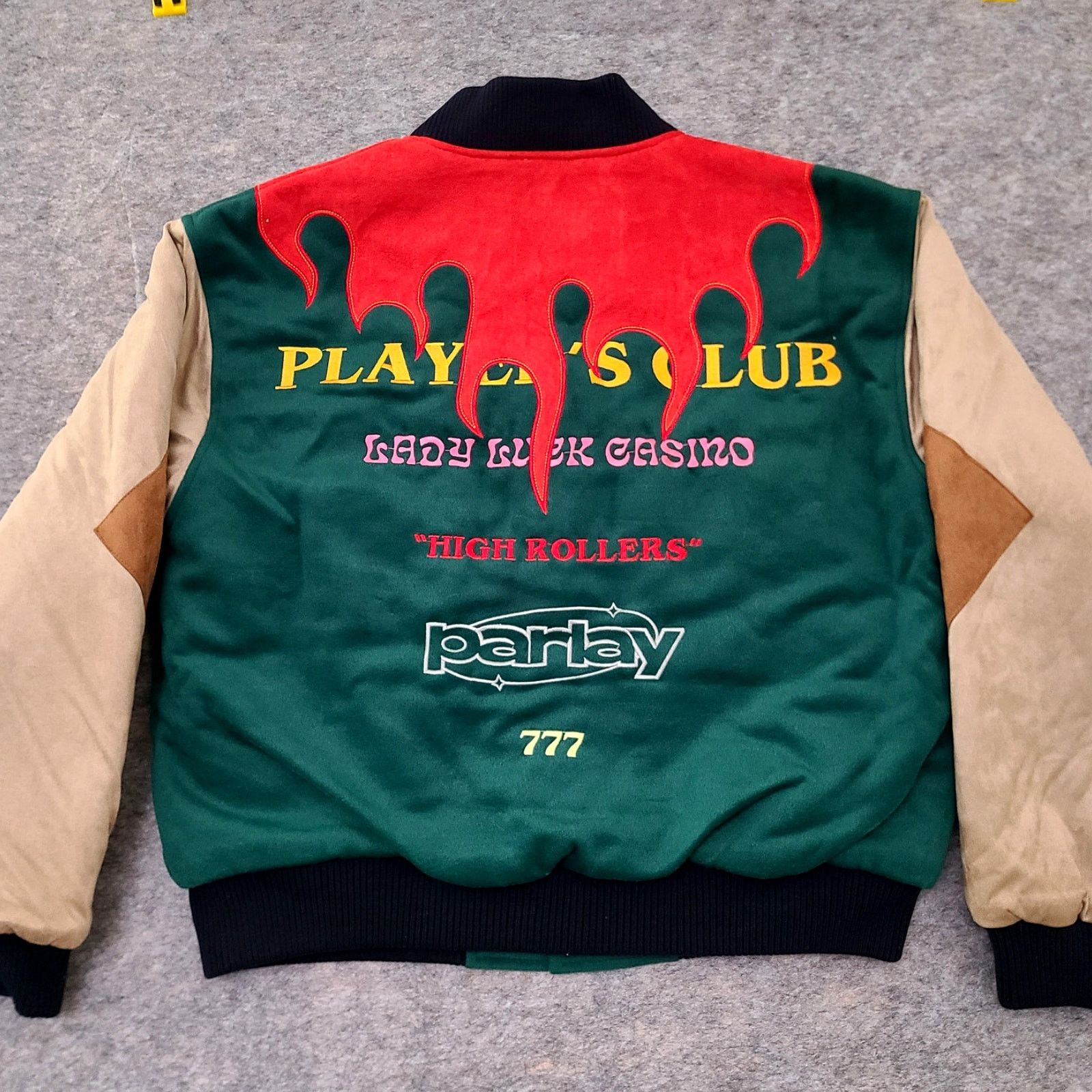 Other Lady Luck Casino Varsity Jacket Large Elbow Patch Colorblock Size US L / EU 52-54 / 3 - 1 Thumbnail