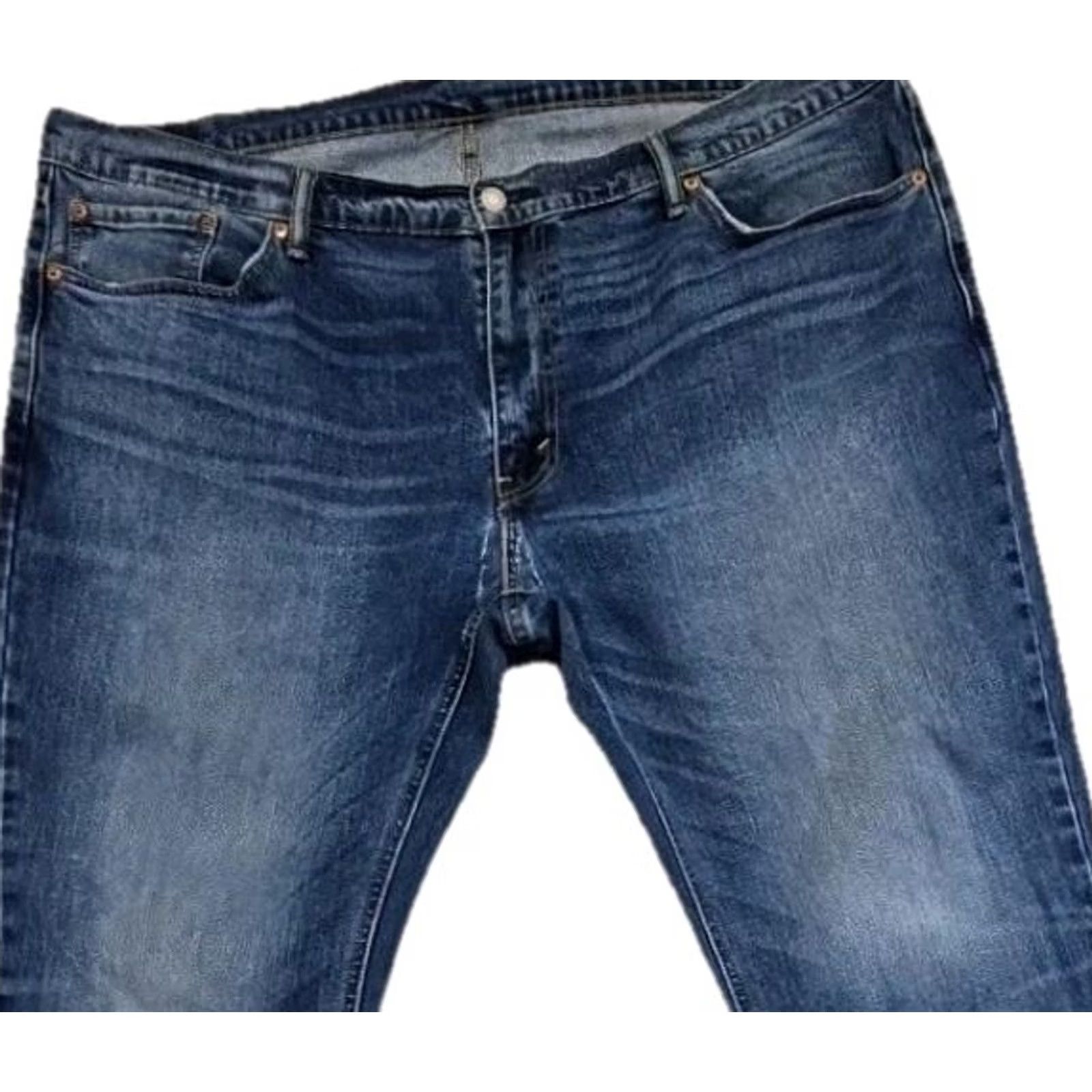 Levi's Levi’s 541 Jeans Mens 44x30 Blue Mid Wash Denim Tapered Athletic Fit 5-Pocket Zip Regular Inseam 30in Cotton Denim Straight No N/A Size US 44 / EU 60 - 2 Thumbnail